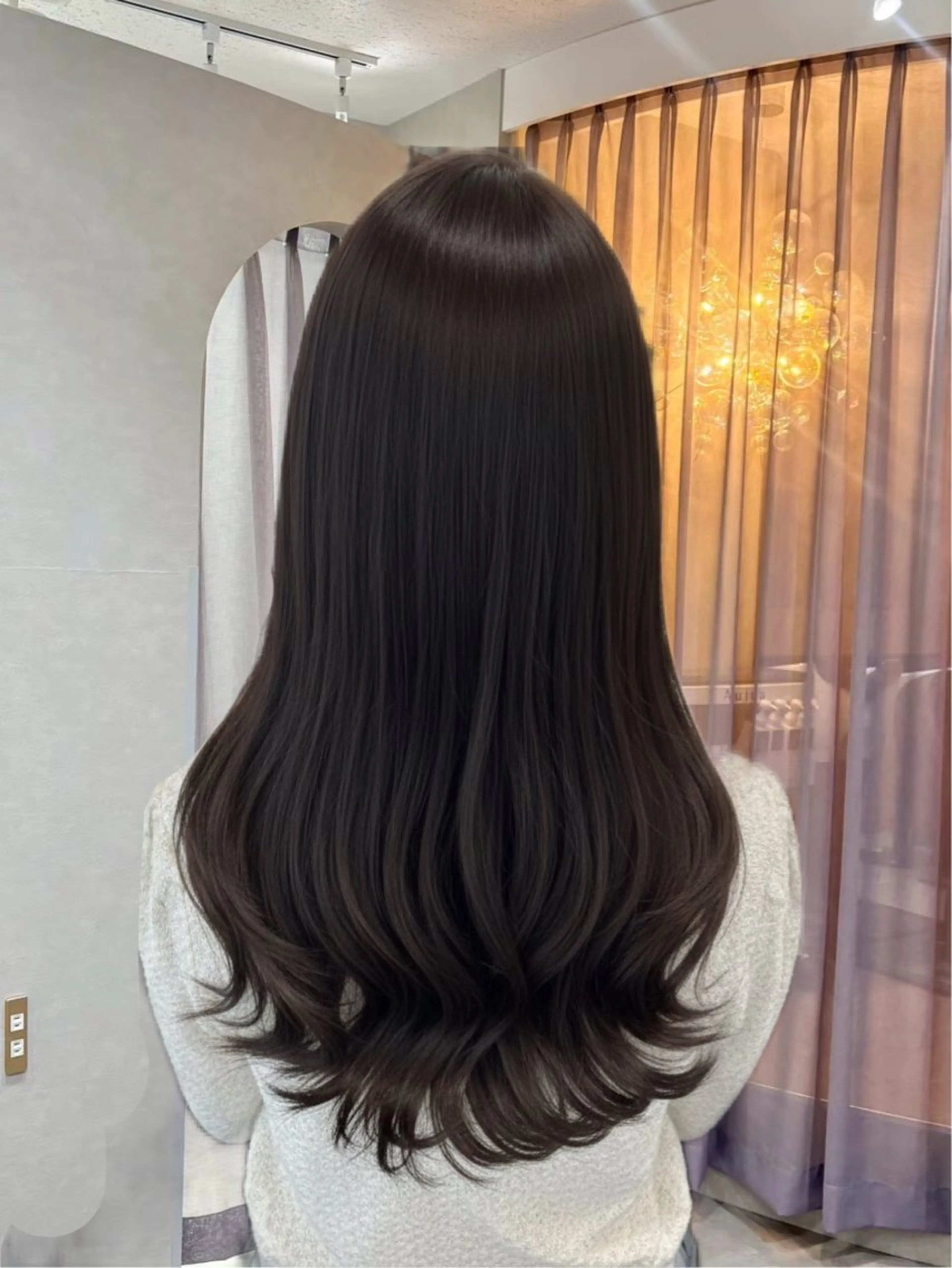 ロング ヘアカラー トリートメント ゆうな/レイヤー 髪質改善のヘアスタイル