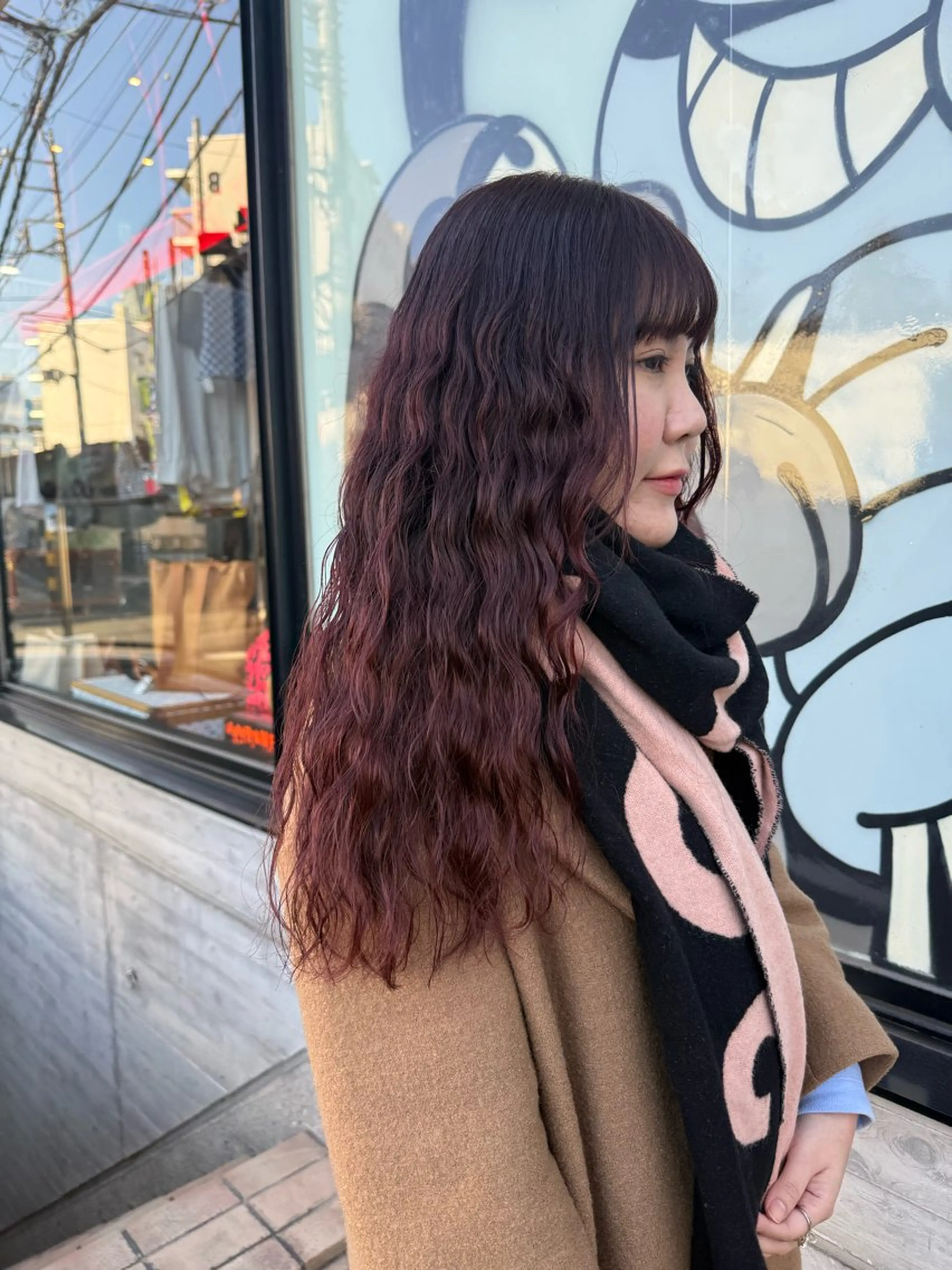 セミロング カット パーマ トリートメント デジタルパーマ ウェーブパーマ/神野のヘアスタイル