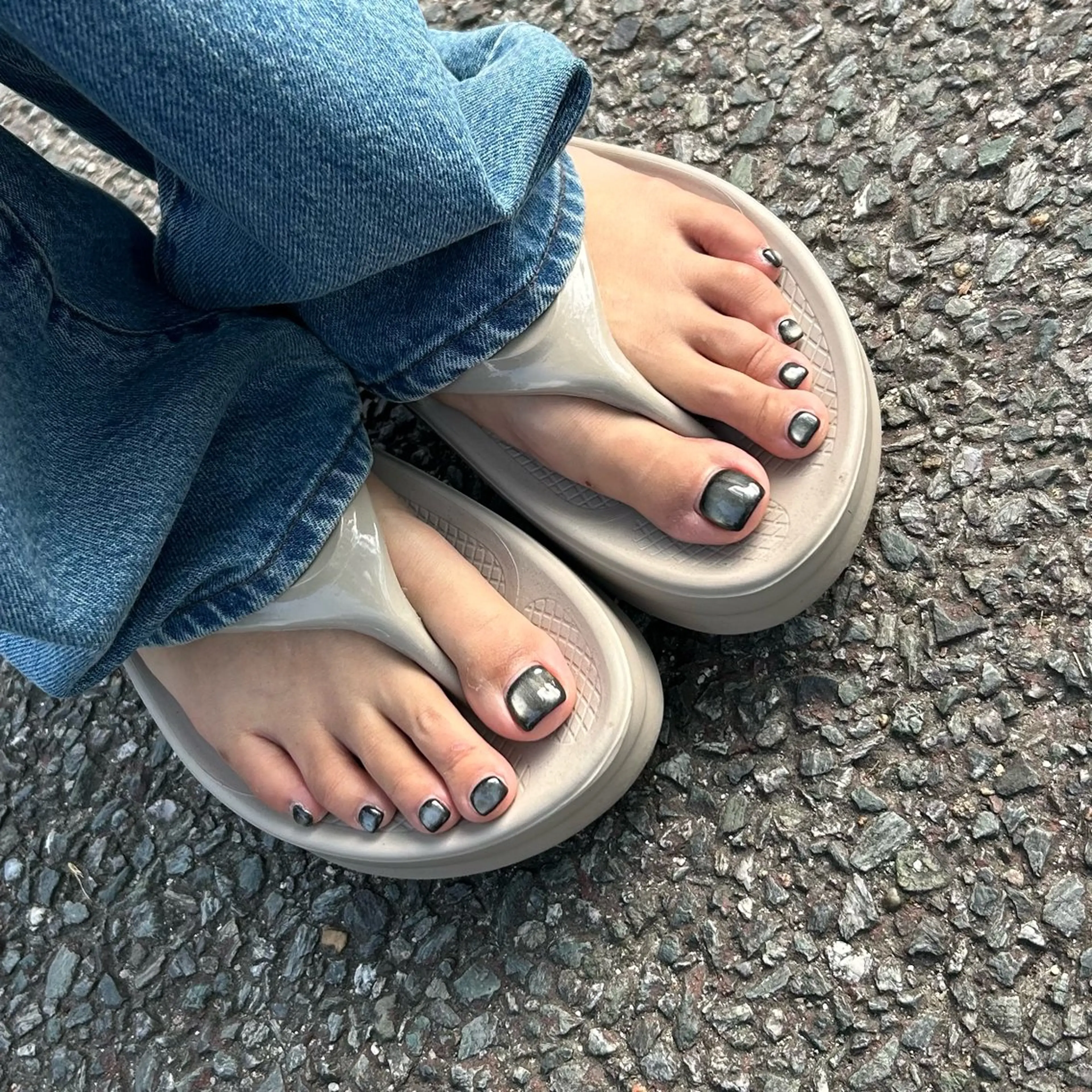 ニュアンスネイル◎フットマグネット・ミラー・オーロラコース［パラジェル］の写真