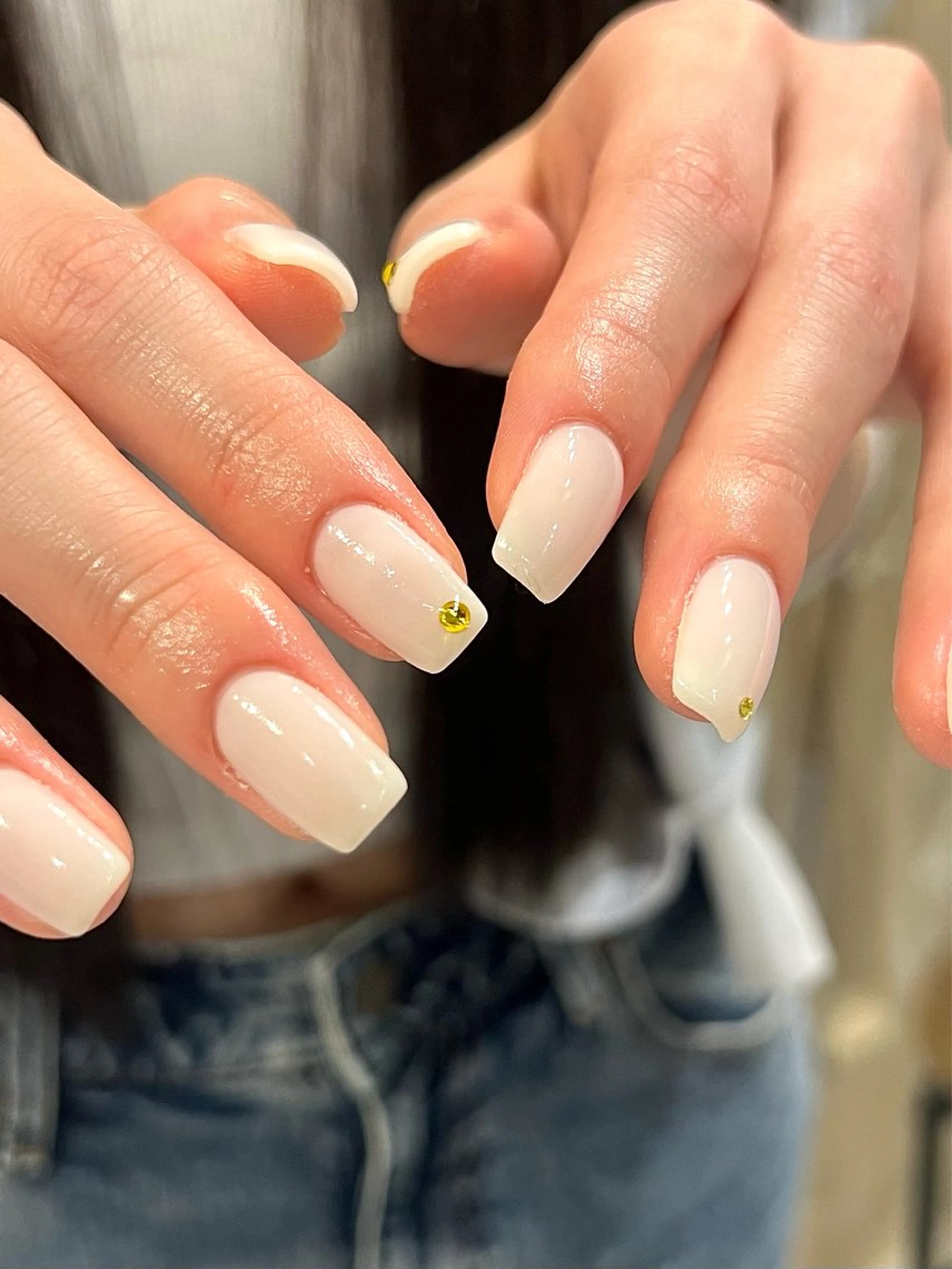 ネイル オーロラネイル 長さ出し フラッシュネイル フラワーネイル フットネイル ハンドネイル Cleo中目黒店 Hinahoのネイルデザイン