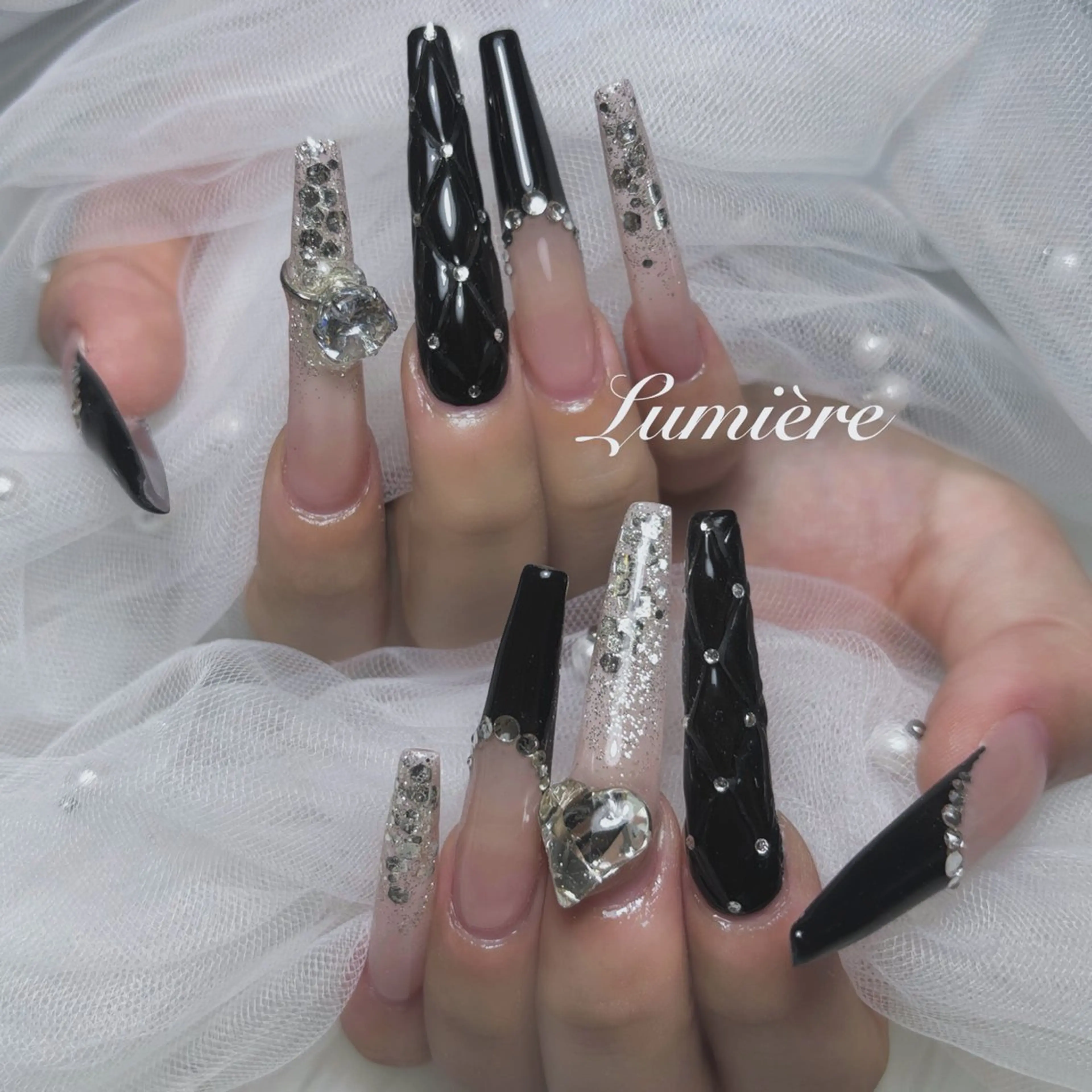 ネイル ロングネイル スーパーロングネイル ハンドネイル Nail salon Lumièreのネイルデザイン