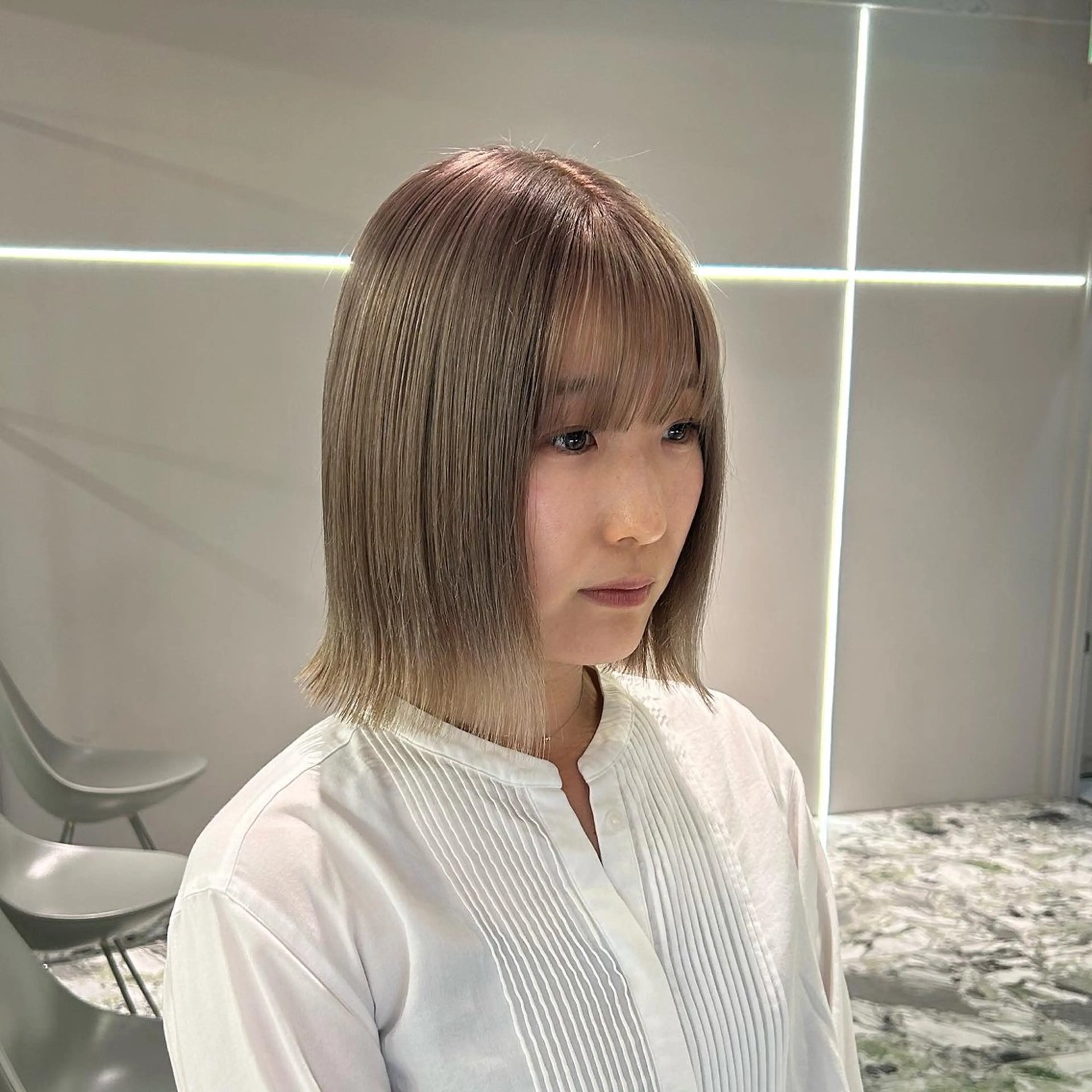 ミディアム カラー ヘアアレンジ 寺澤 花梨のヘアスタイル