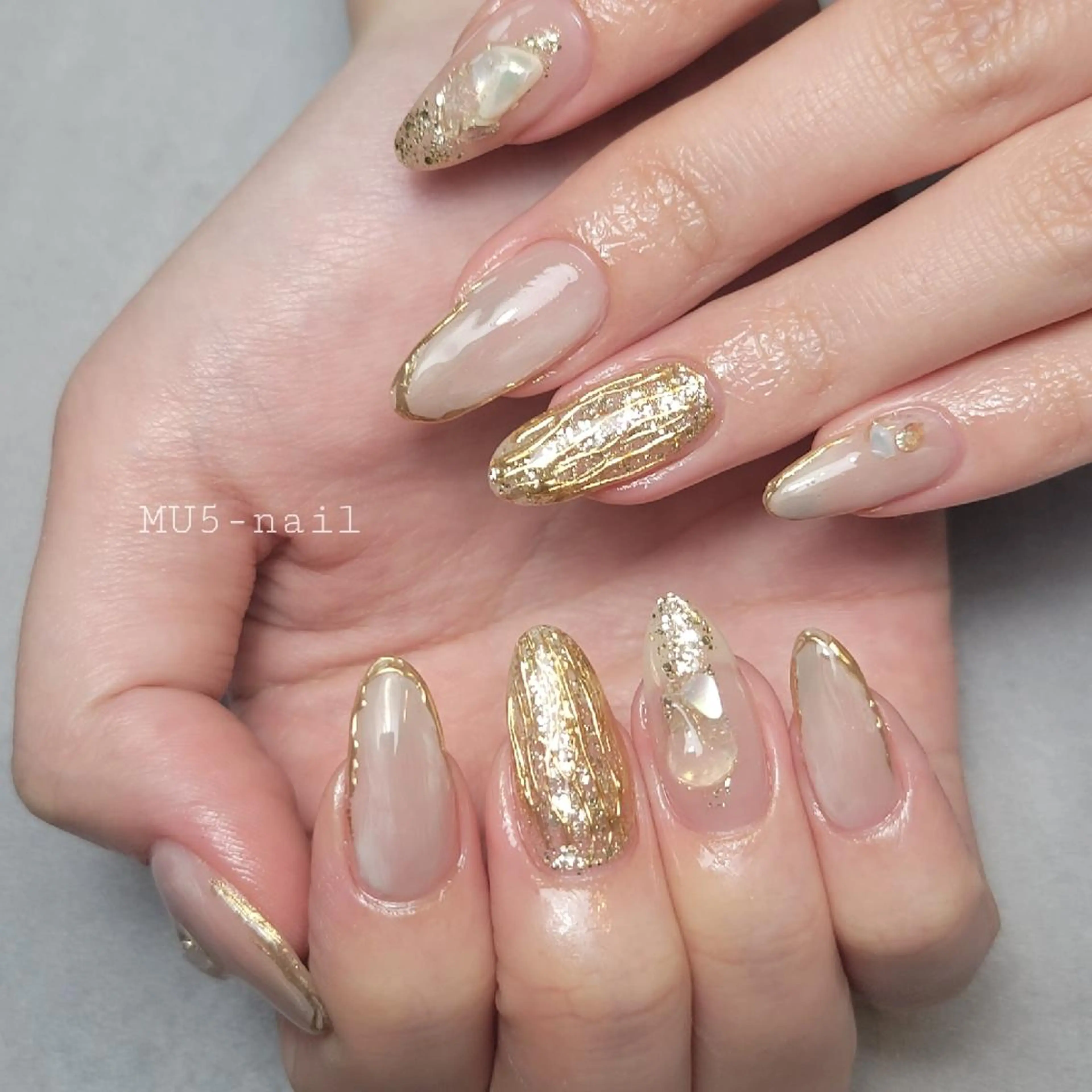 ネイル ニュアンスネイル ハンドネイル ハンドケア MU5-nail 金山ネイルサロンのネイルデザイン