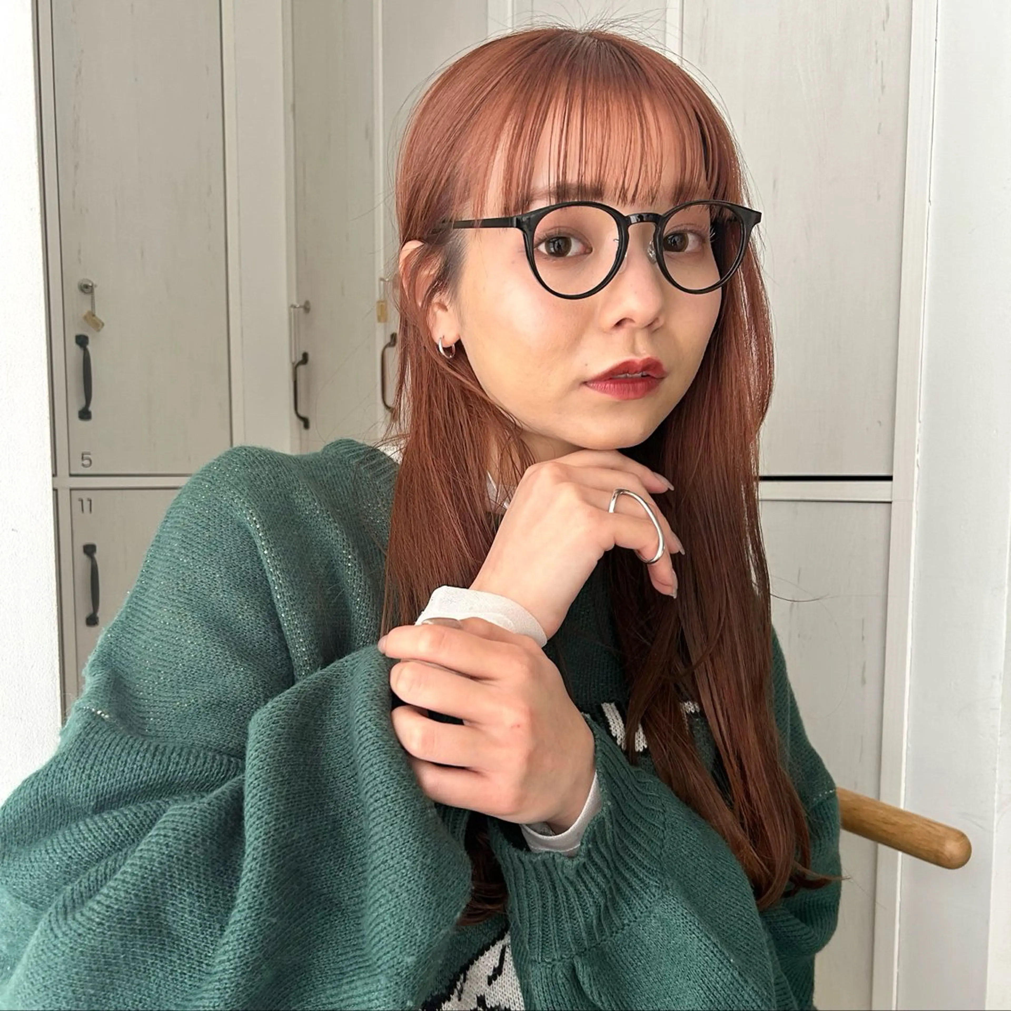 ロング カラー ブリーチ ダブルカラー ブリーチなしカラー オレンジ 透明感/ダブルカラー /kazui🐈のヘアスタイル