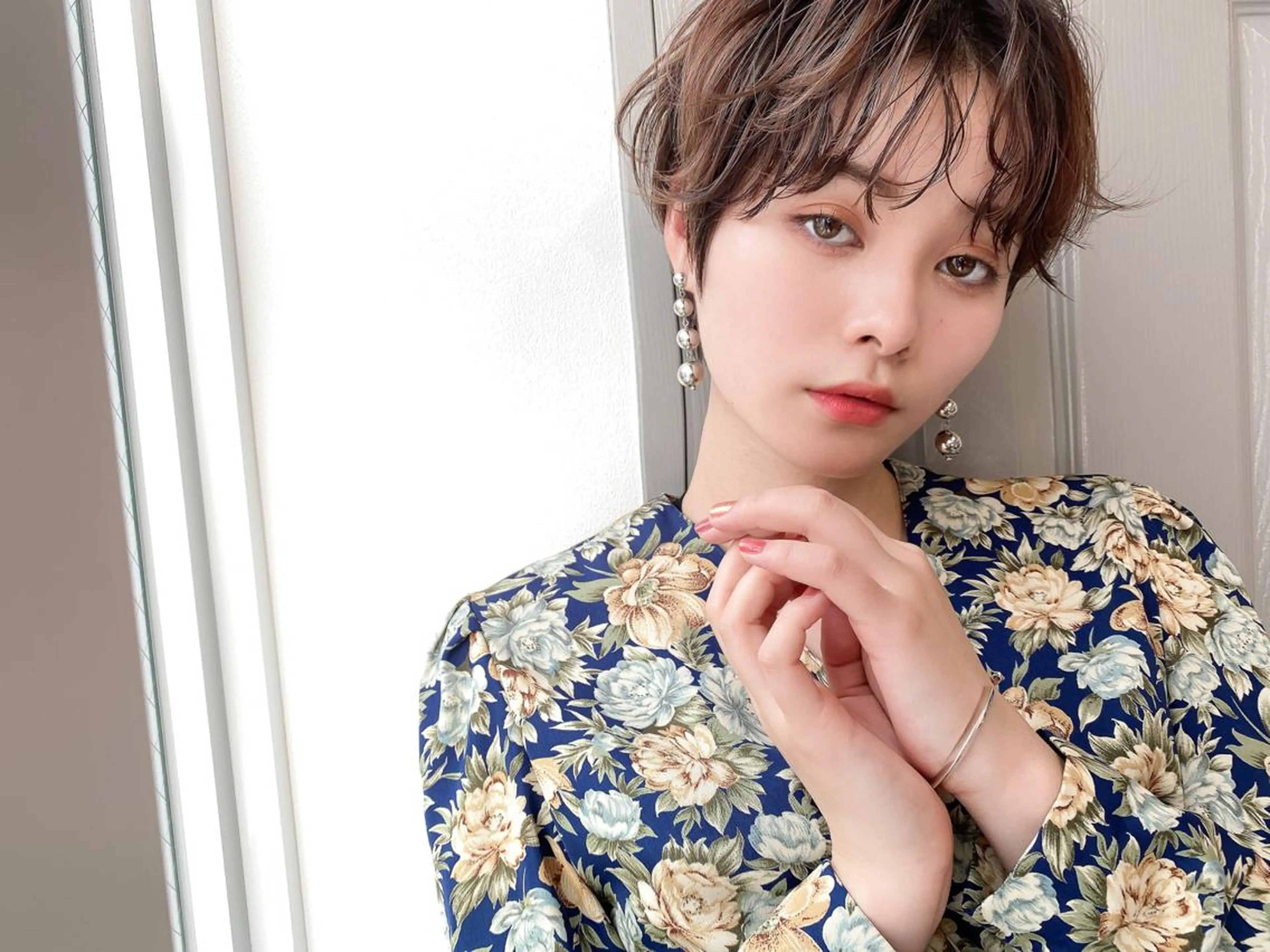 ショート ハンサムショート ショートヘア カット ヘアカラー リンネ 甲東園のヘアスタイル