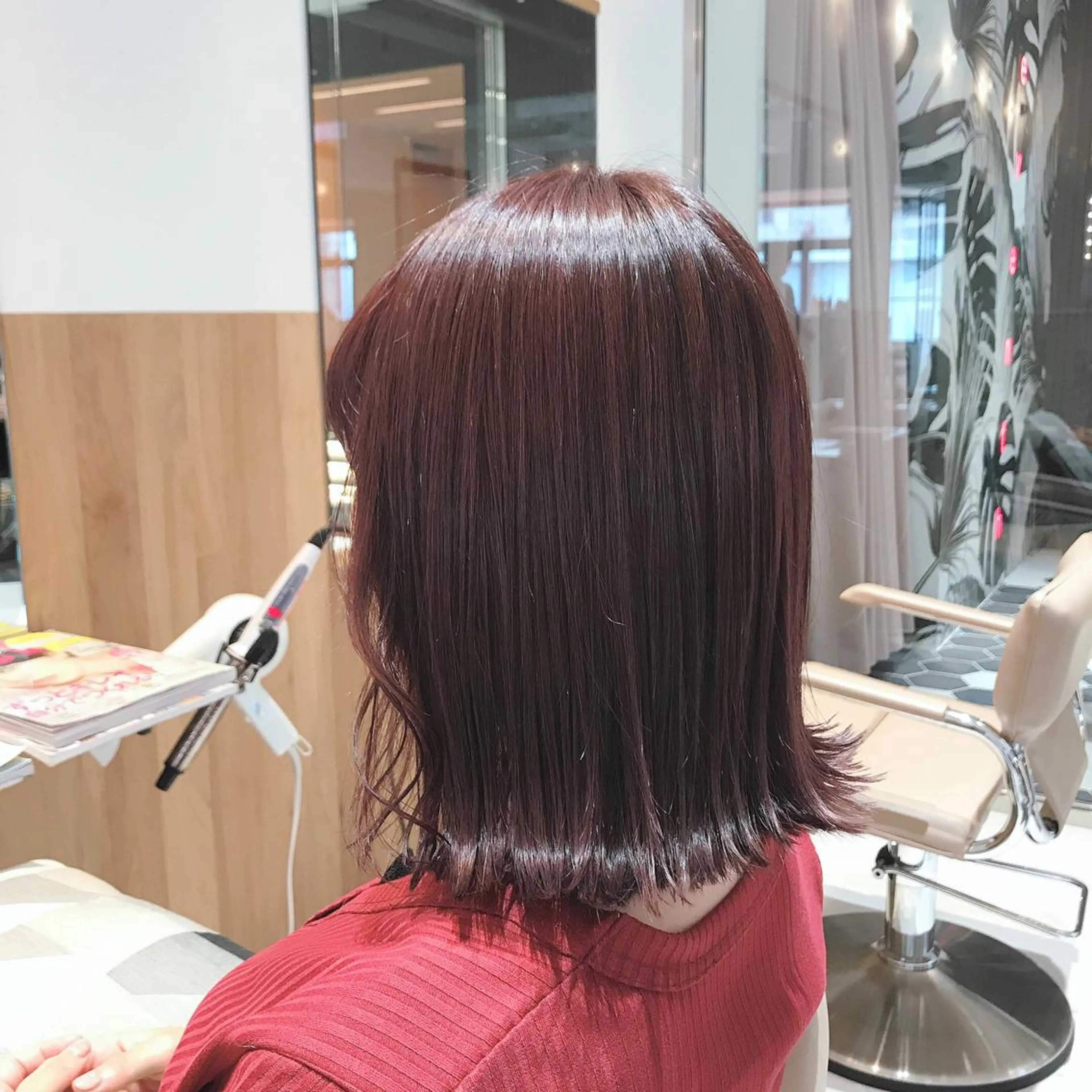 ミディアム カラー アッシュ イルミナカラー ピンクカラー カット ヘアカラー トリートメント ボブ/ハイトーン 立川loose 下田のヘアスタイル