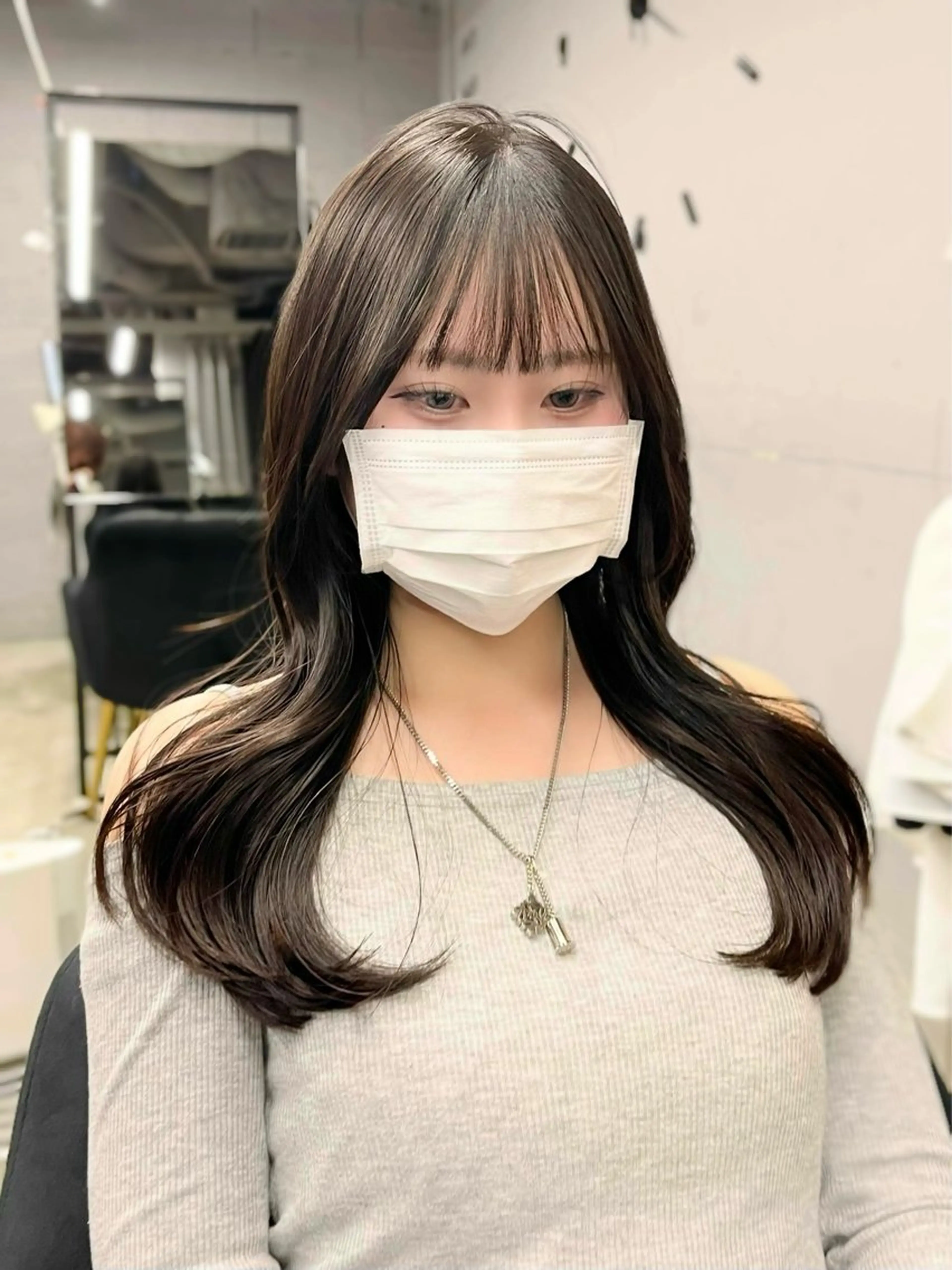 セミロング 似合わせカット カット ヘアカラー トリートメント col sapporo所属・あざと可愛い💓 盛れる顔まわり/uiのヘアスタイル