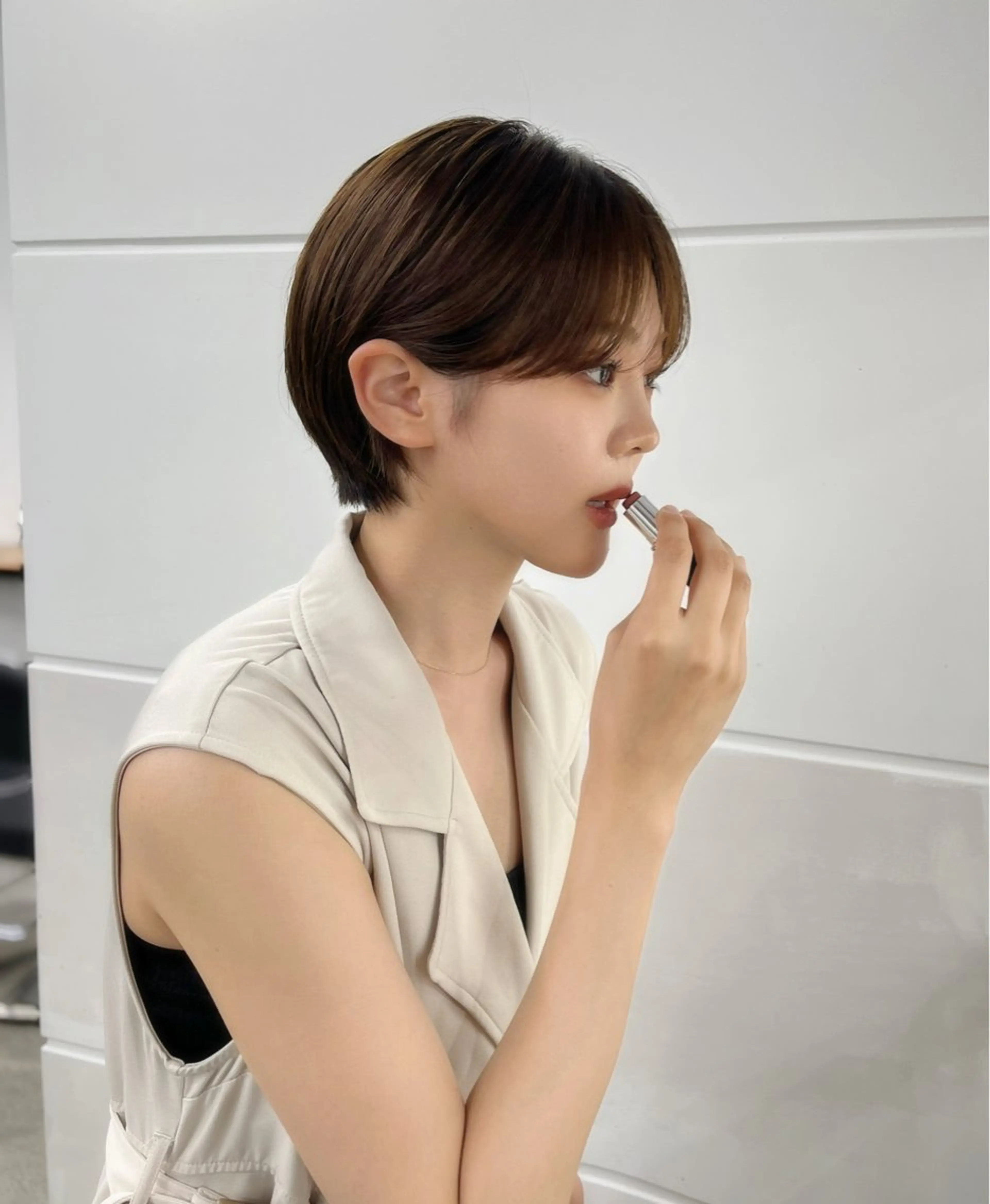 ショート モテヘア/グレージュ /ボブ/前原汐🎐のヘアスタイル