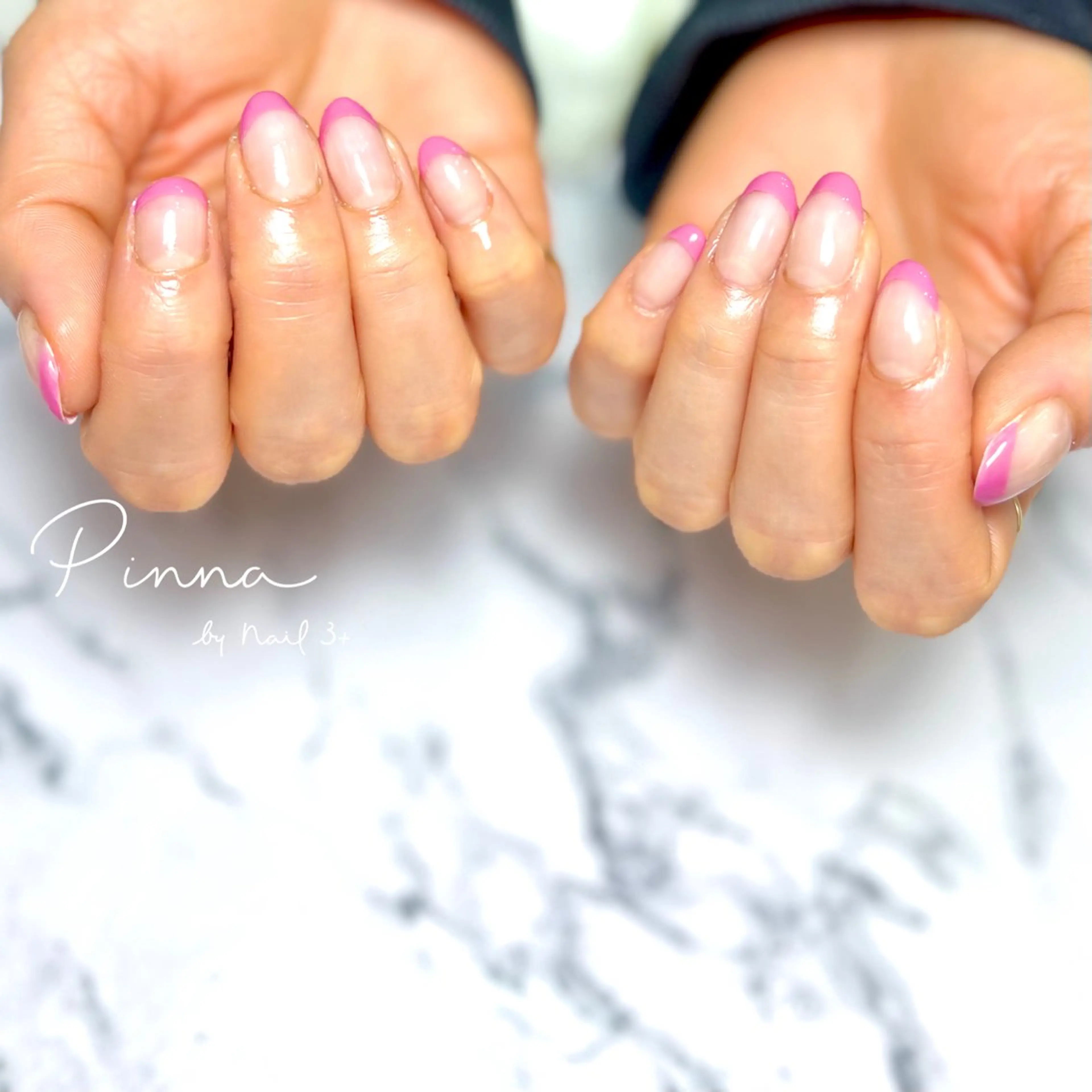 ネイル フレンチネイル ピンク Pinna by nail3+所属・Mayu 🌷🦋のネイルデザイン