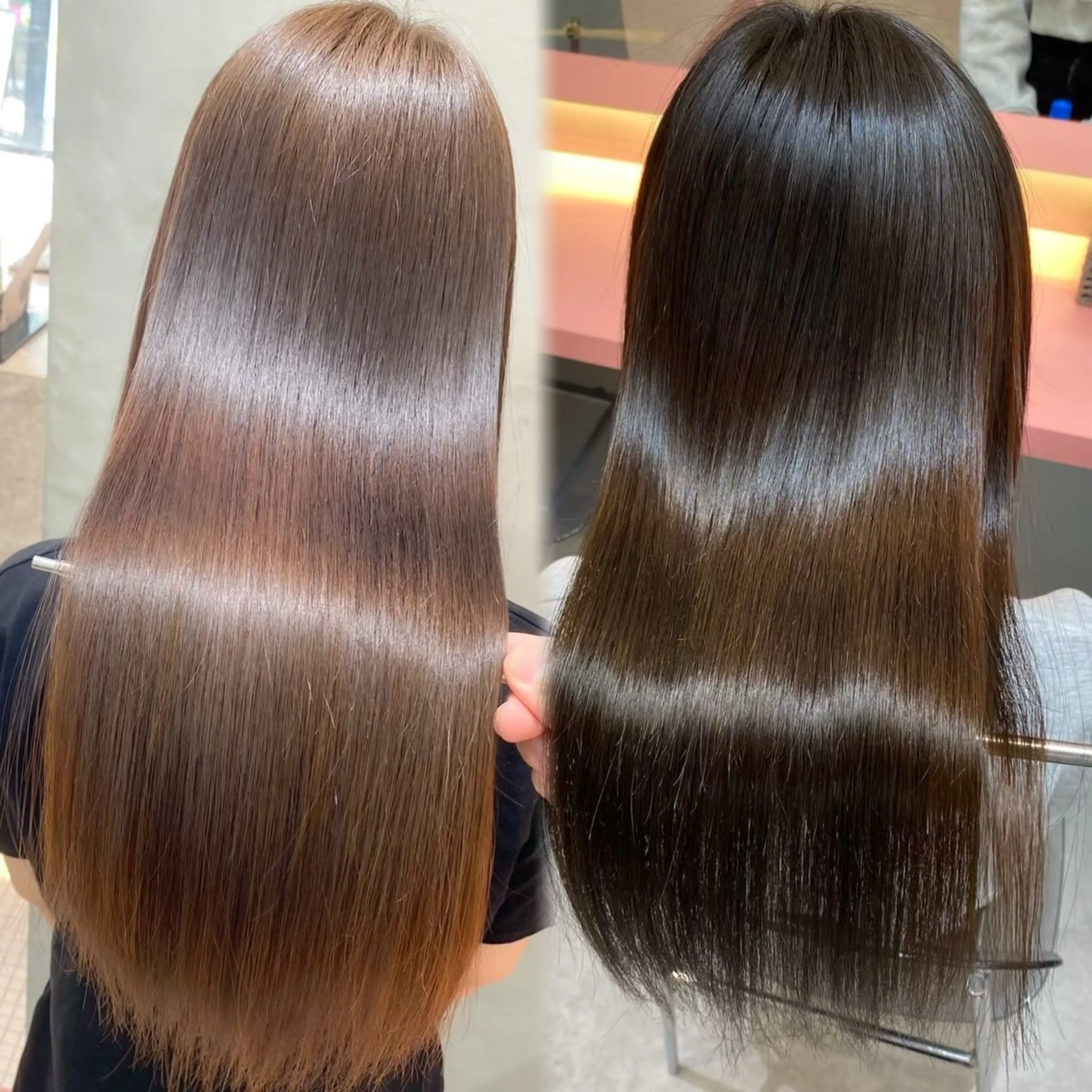 セミロング カット 縮毛矯正 トリートメント ボブ/縮毛矯正 髪質改善/もえるのヘアスタイル