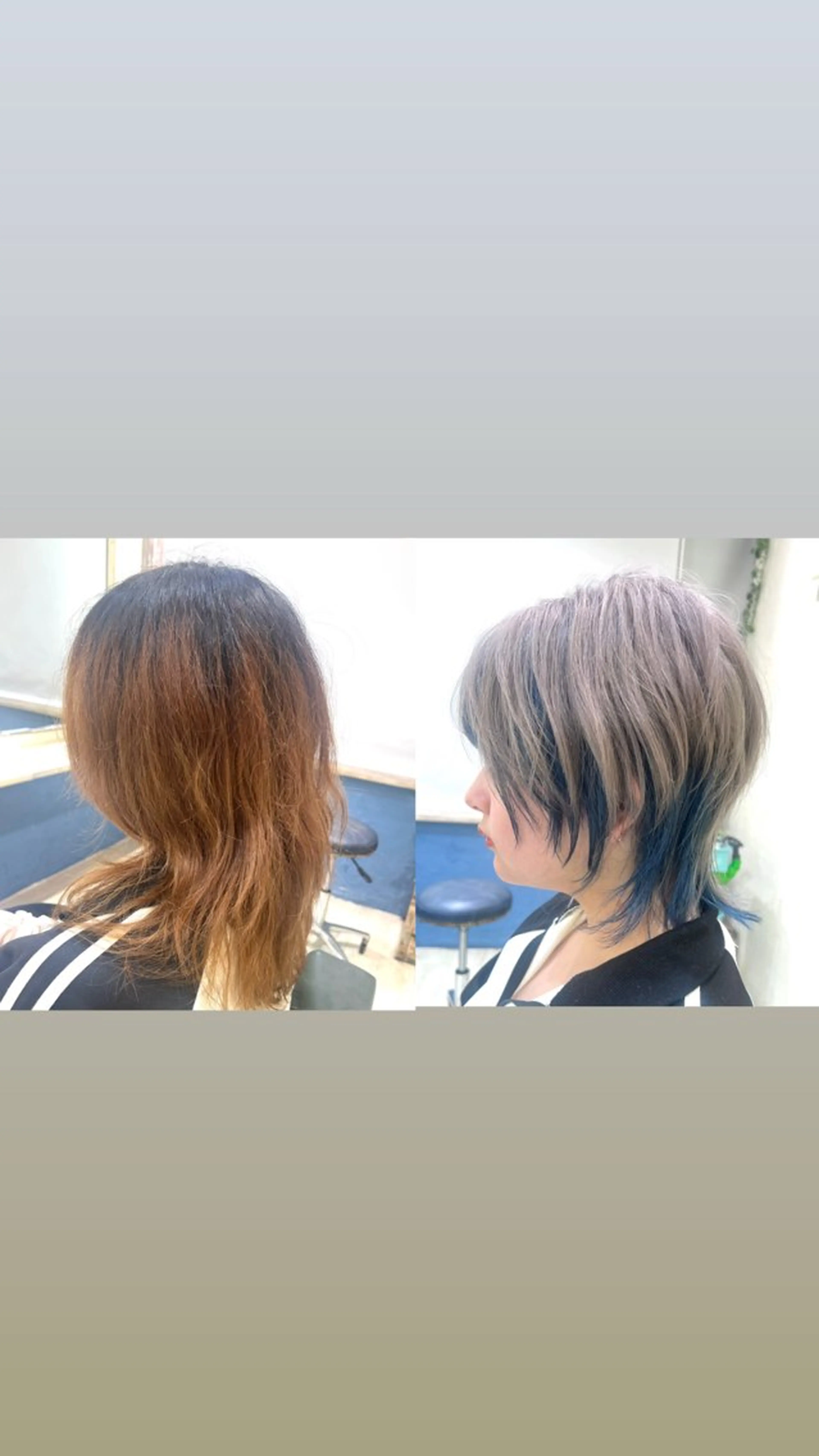 ショート カラー ベージュカラー ブリーチ ブルーカラー シルバー シルバーベージュ たけかわ みずきのヘアスタイル