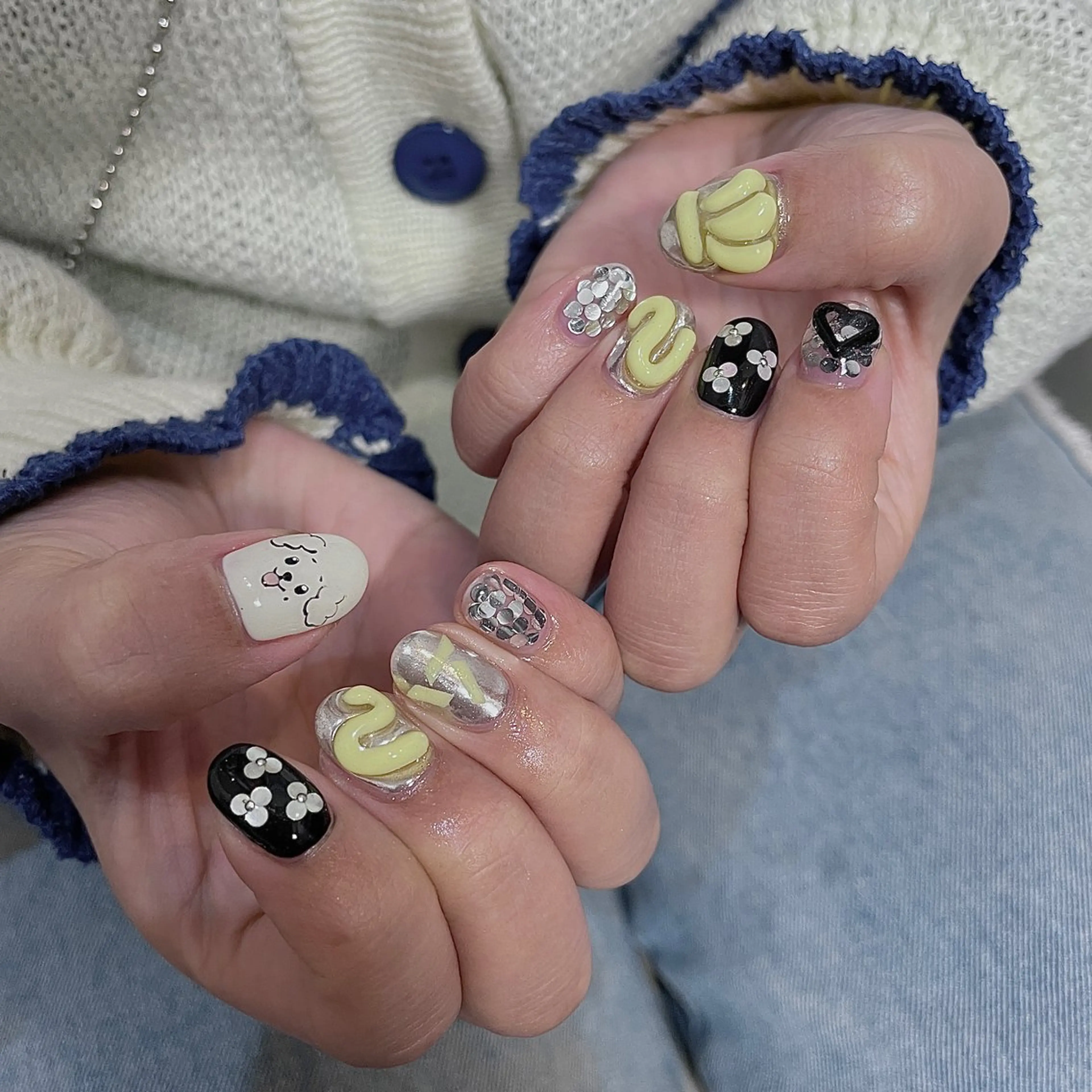 ネイル ハート ホログラムネイル 韓国ネイル ハンドネイル acs.n所属・ネイル，耳つぼ 風間すみれのその他イメージ