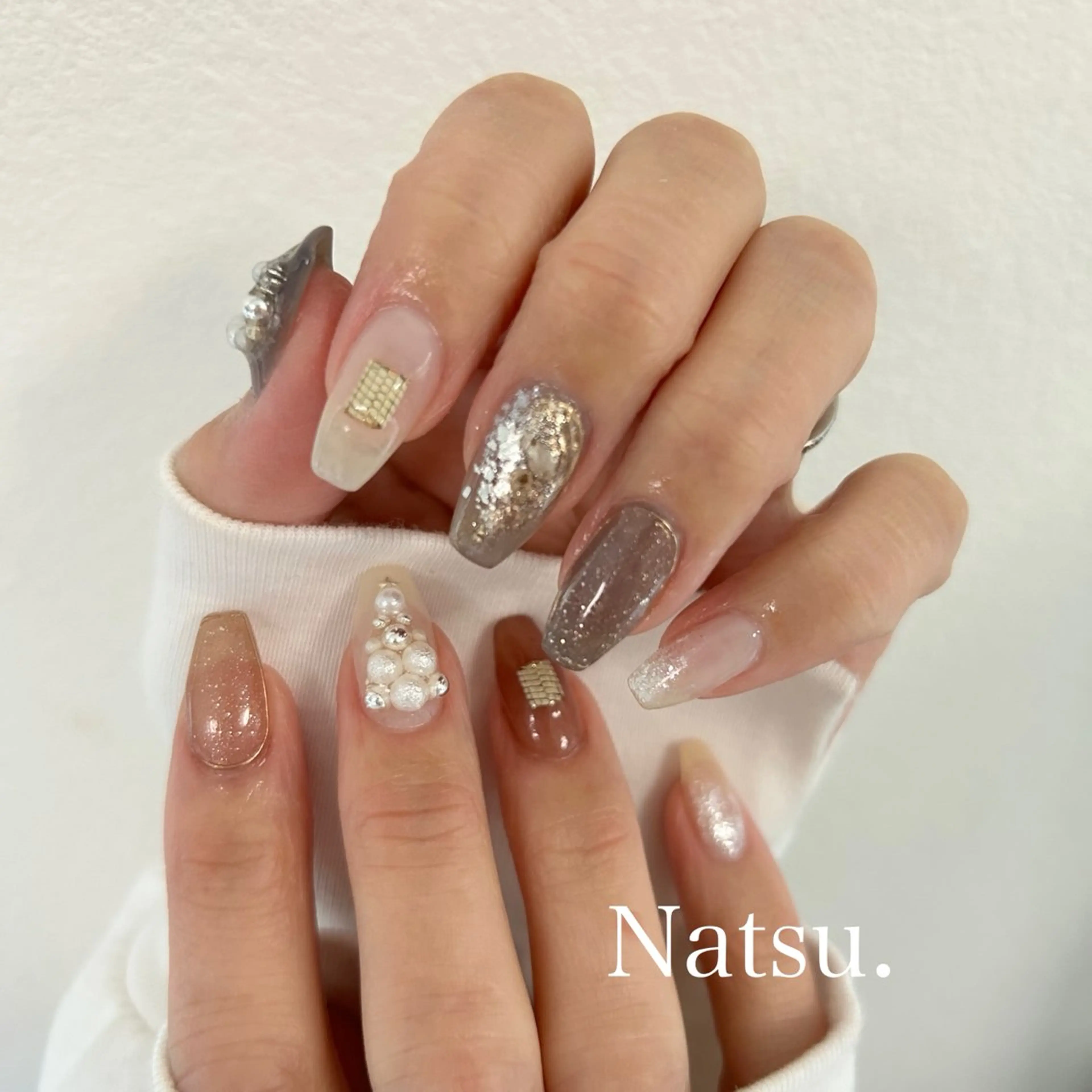 ネイル 冬ネイル クリスマス ハンドネイル Natsu nailのネイルデザイン