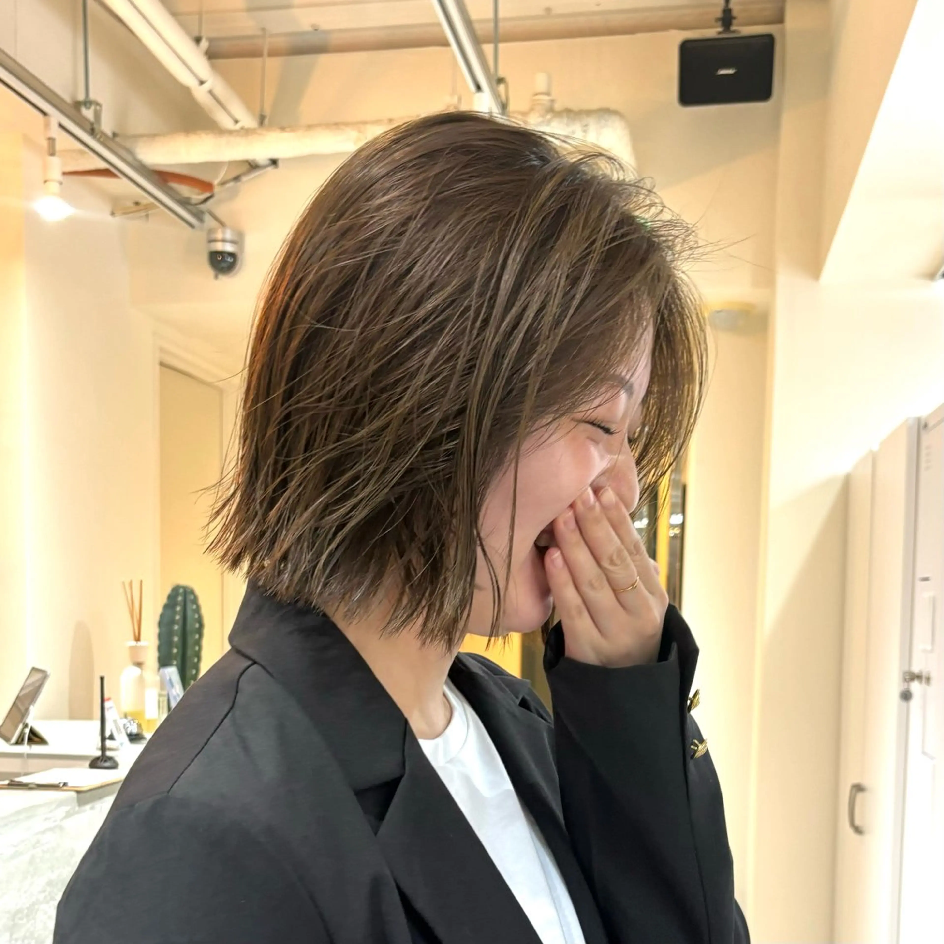 ショート AHNKISM所属・トレンド🌷 ボブ　パーマ🩰のヘアスタイル