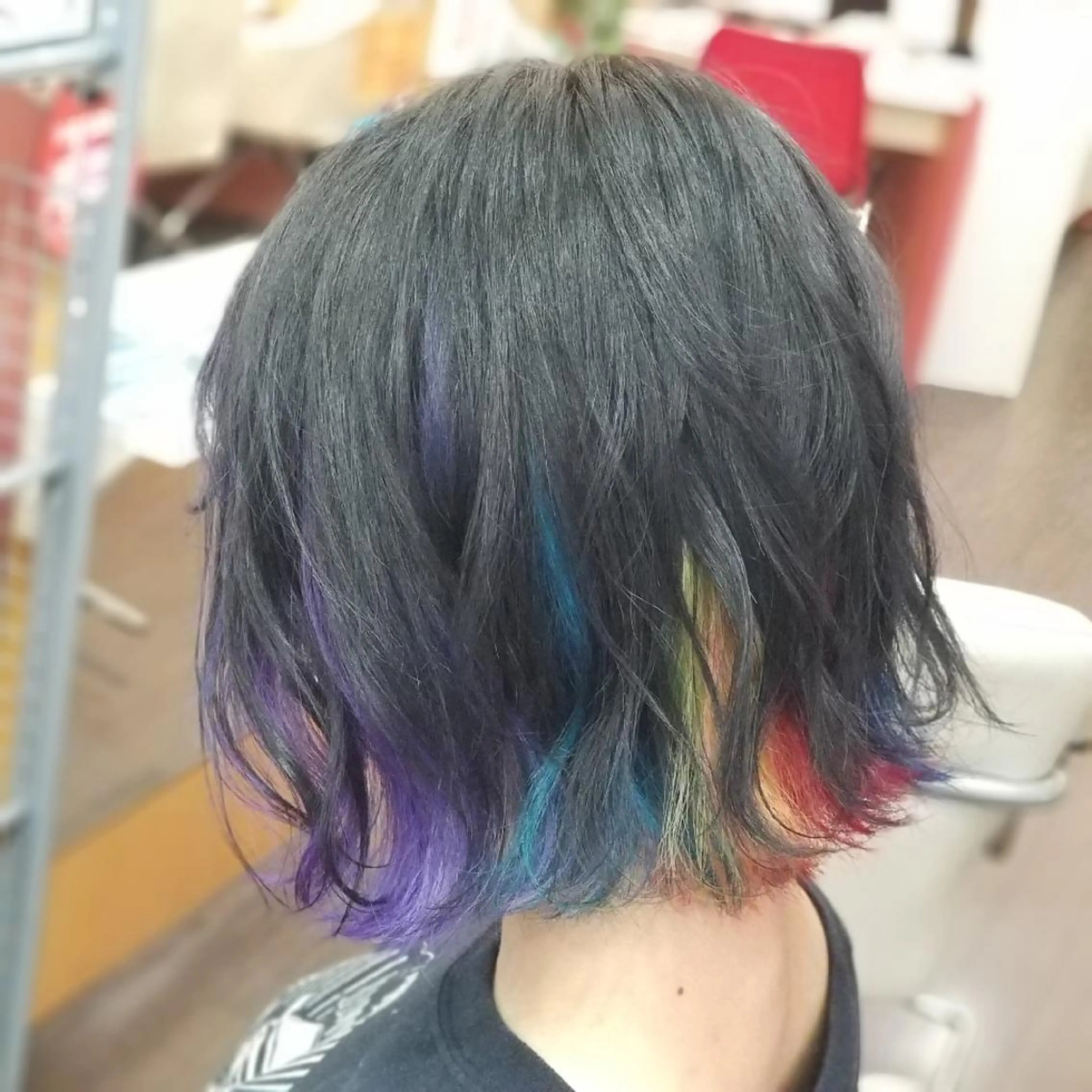ミディアム カラー ブリーチ ユニコーンカラー ヘアカラー トリートメント 植田 /エクステ /ブリーチ/髪質改善のヘアスタイル