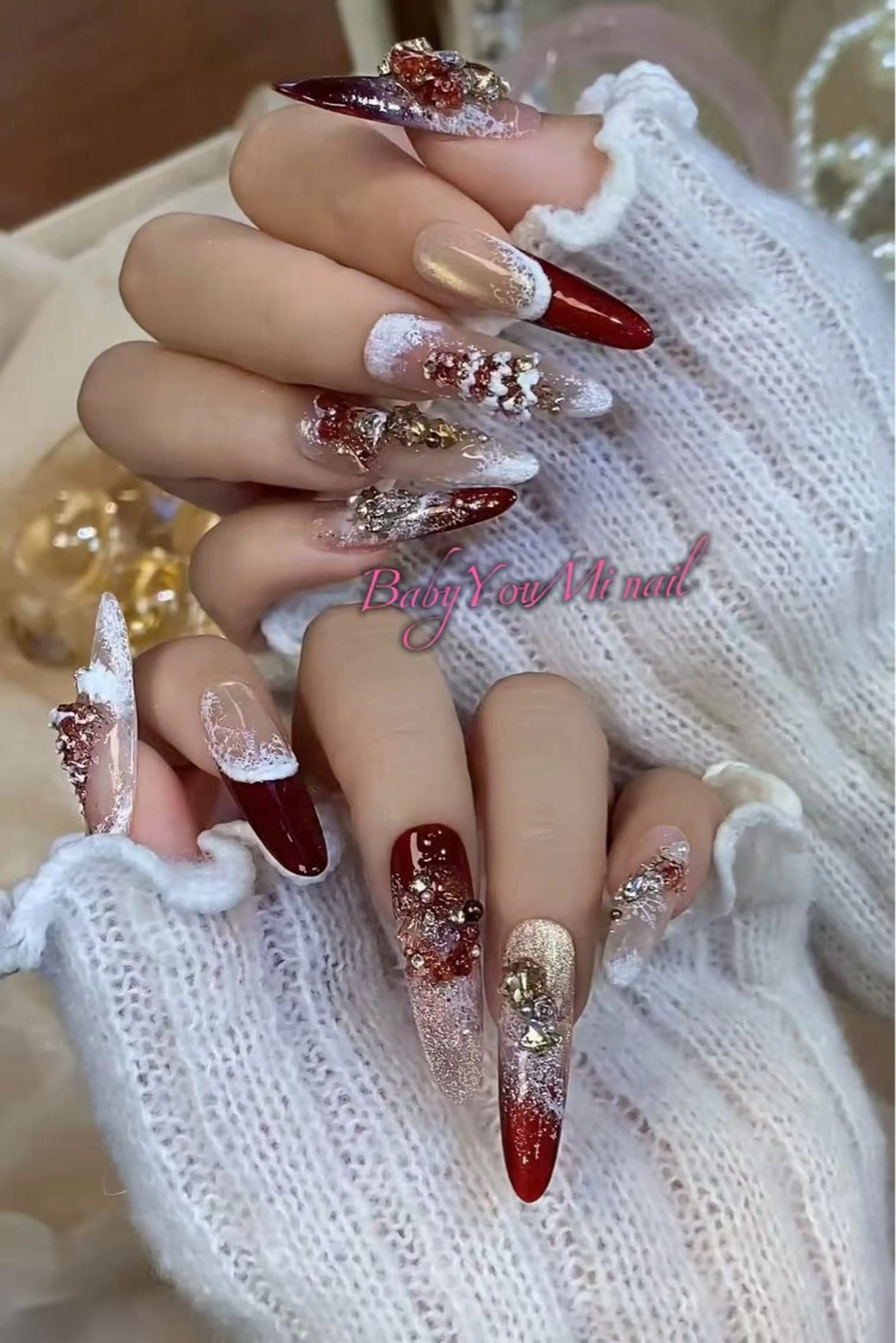 ネイル オーロラネイル 成人式 フットネイル フレンチネイル ジェルネイル ハンドネイル 相沢 さやかのネイルデザイン