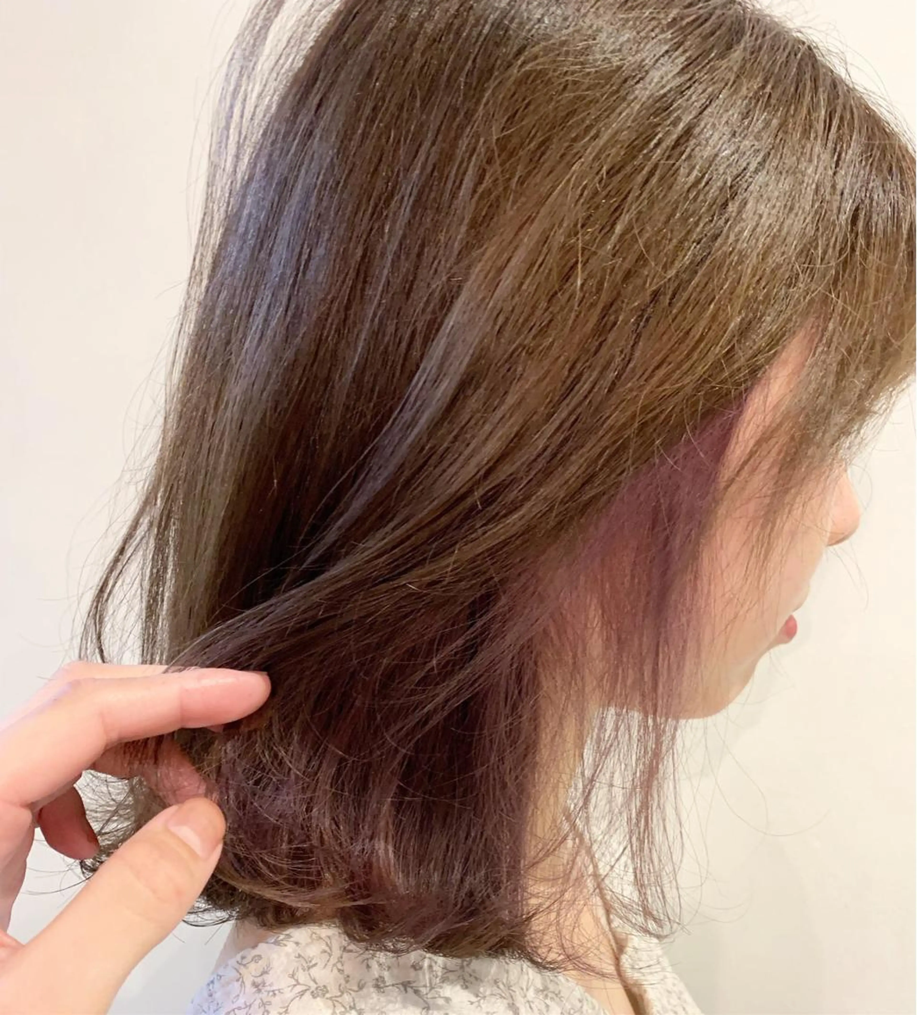 ミディアム カラー ベージュカラー ブリーチ ラベンダーカラー ブリーチなしカラー ヘアカラー 中目黒🌼 🌼ハナのヘアスタイル