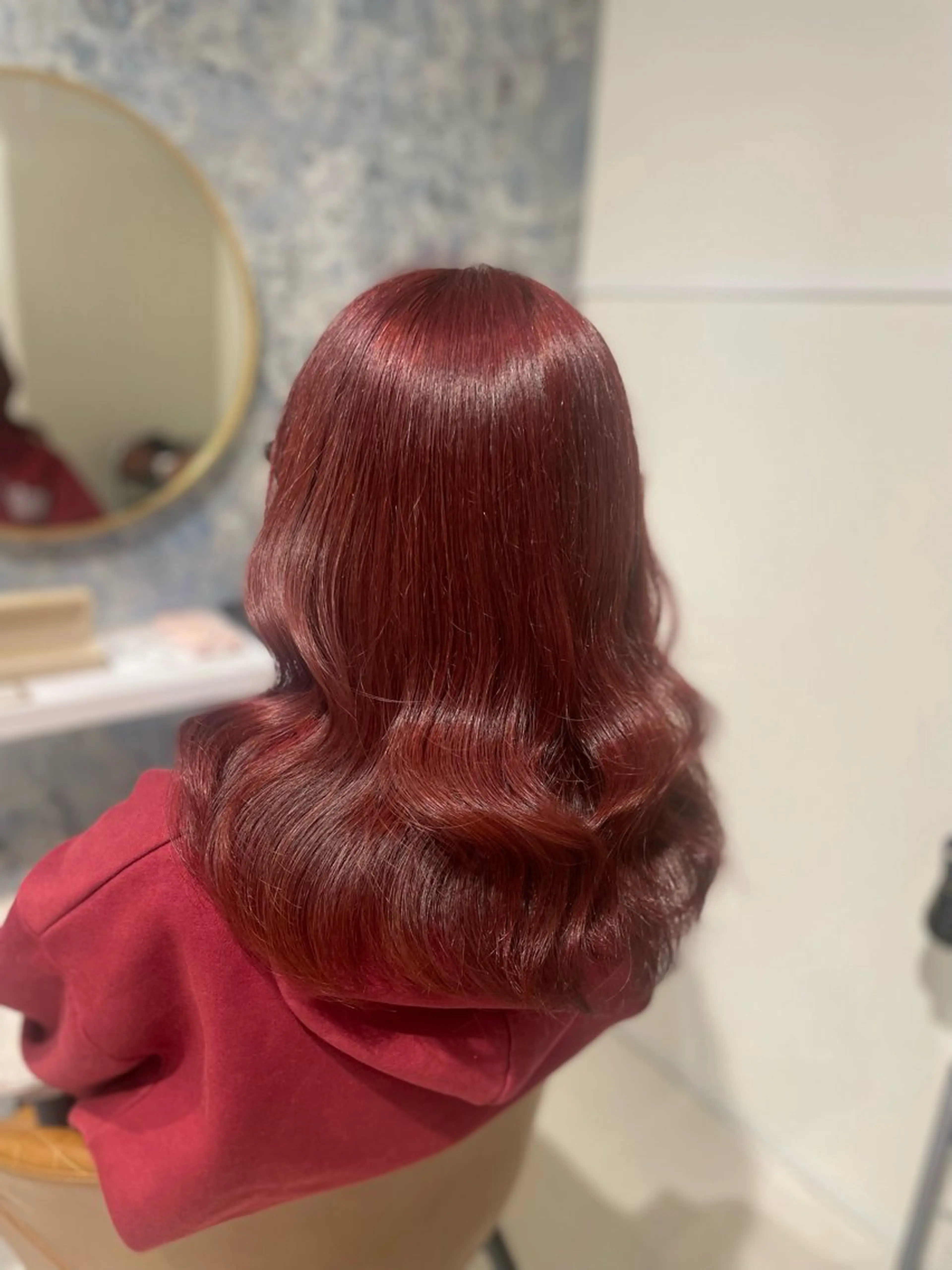 ミディアム ヘアカラー CreBiA ten_【クレビアテン】所属・crebia 漢人 美海／レイヤーカットのヘアスタイル