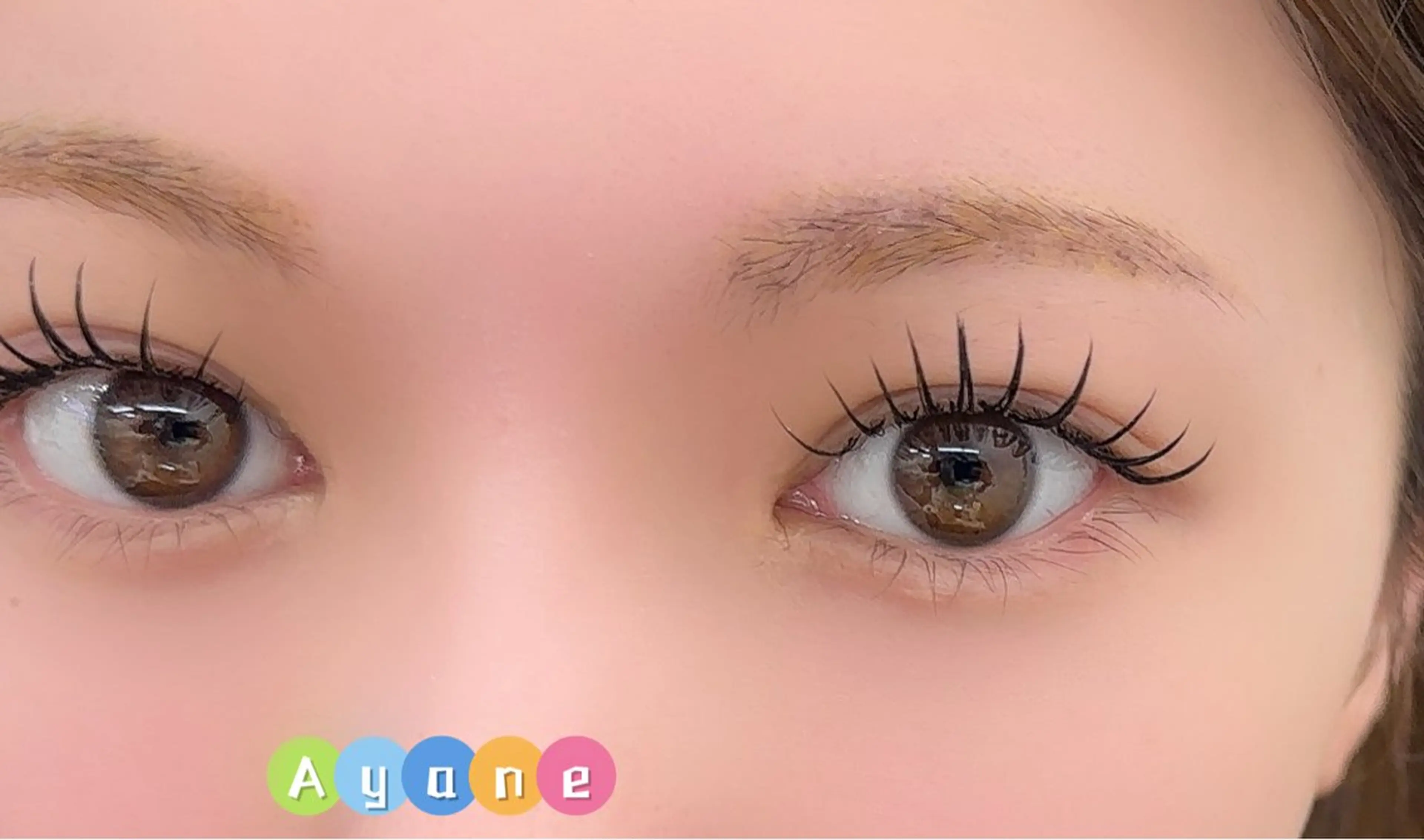 マツエク・マツパ 付け放題 バインドロック 束感まつ毛 フラットラッシュ 韓国風マツエク ACIEL EYELASH SALON所属・あ やねのマツエク・マツパデザイン