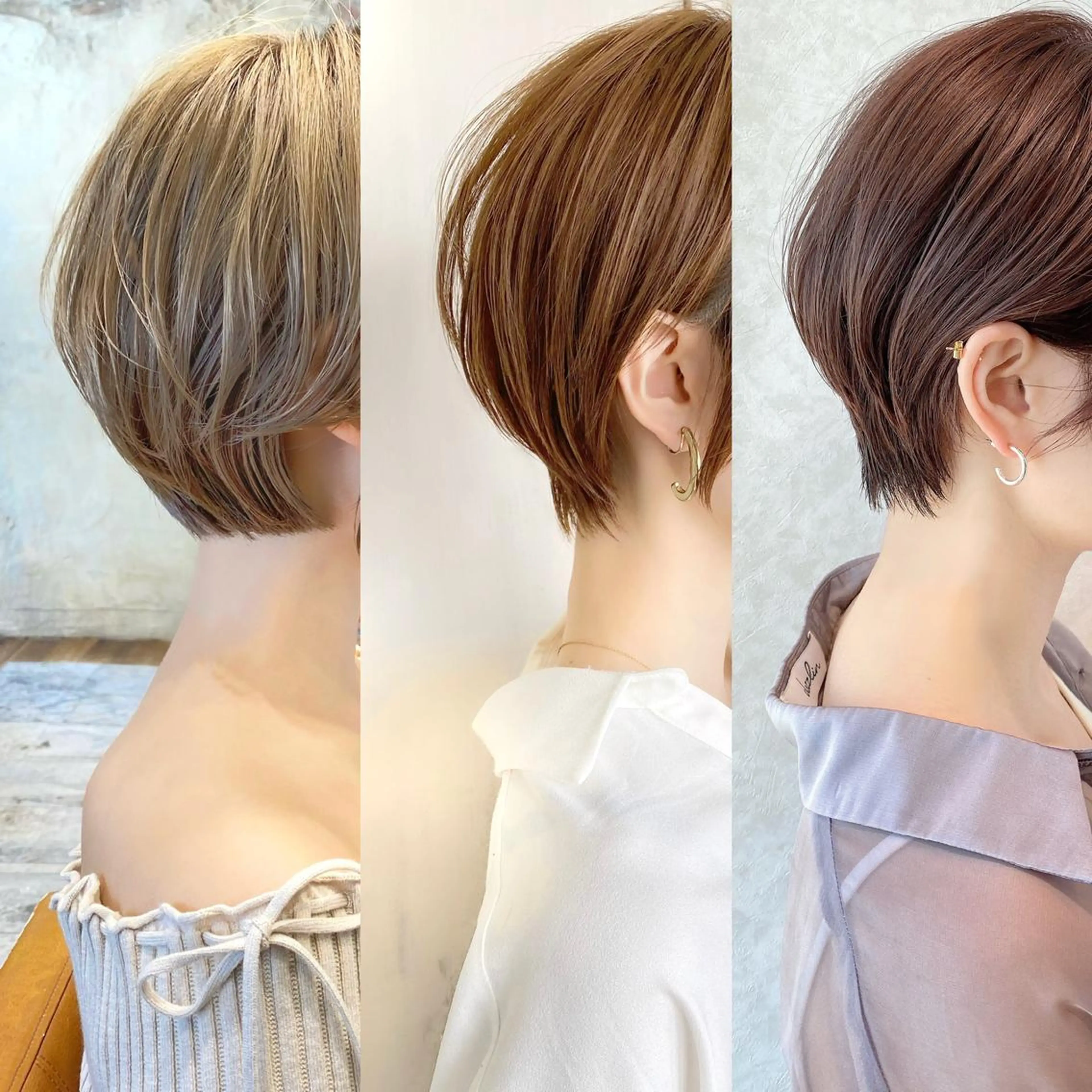 ショート カラー 切りっぱなしボブ ショートボブ ベージュカラー ブリーチ ケアブリーチ カット ヘアカラー トリートメント ショート、ボブの神✨ 峯朋也✂︎✨のヘアスタイル