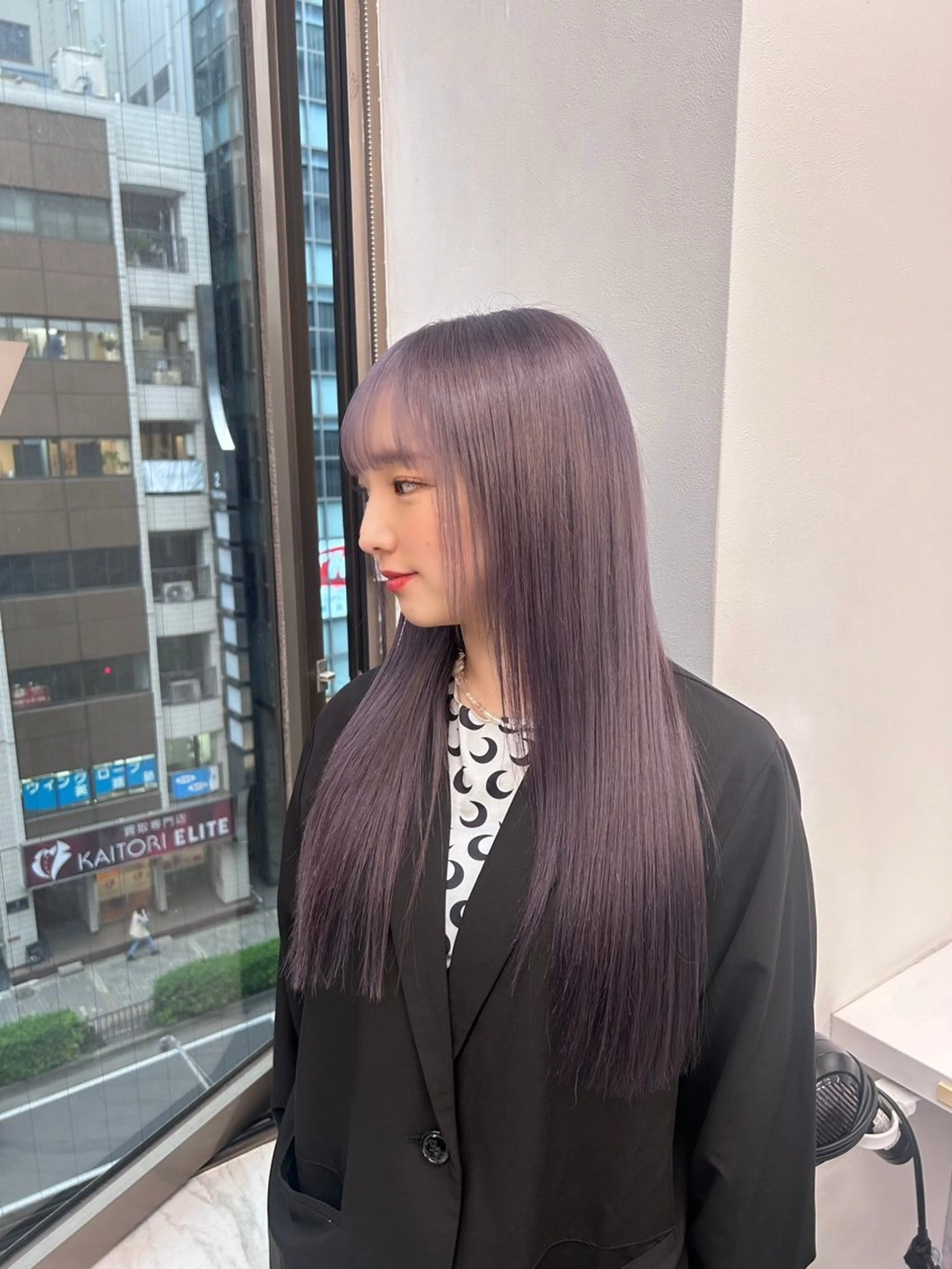 ロング カラー パーマ ヘアアレンジ メンズ キッズ ブリーチなしカラー/ ブラウン/レイヤーのヘアスタイル