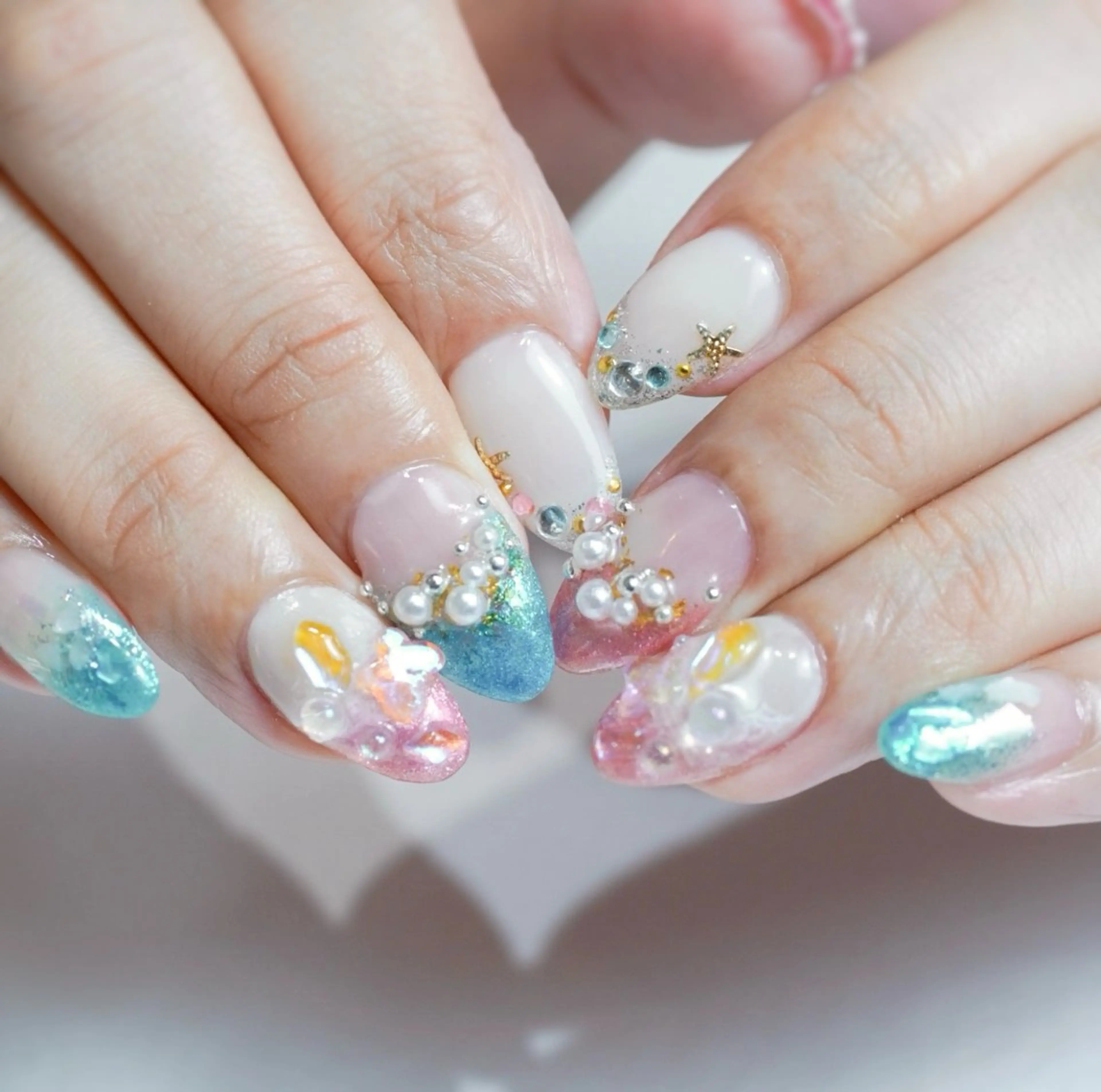 セミロング ハンドネイル Re nail所属・Re nailのネイルデザイン