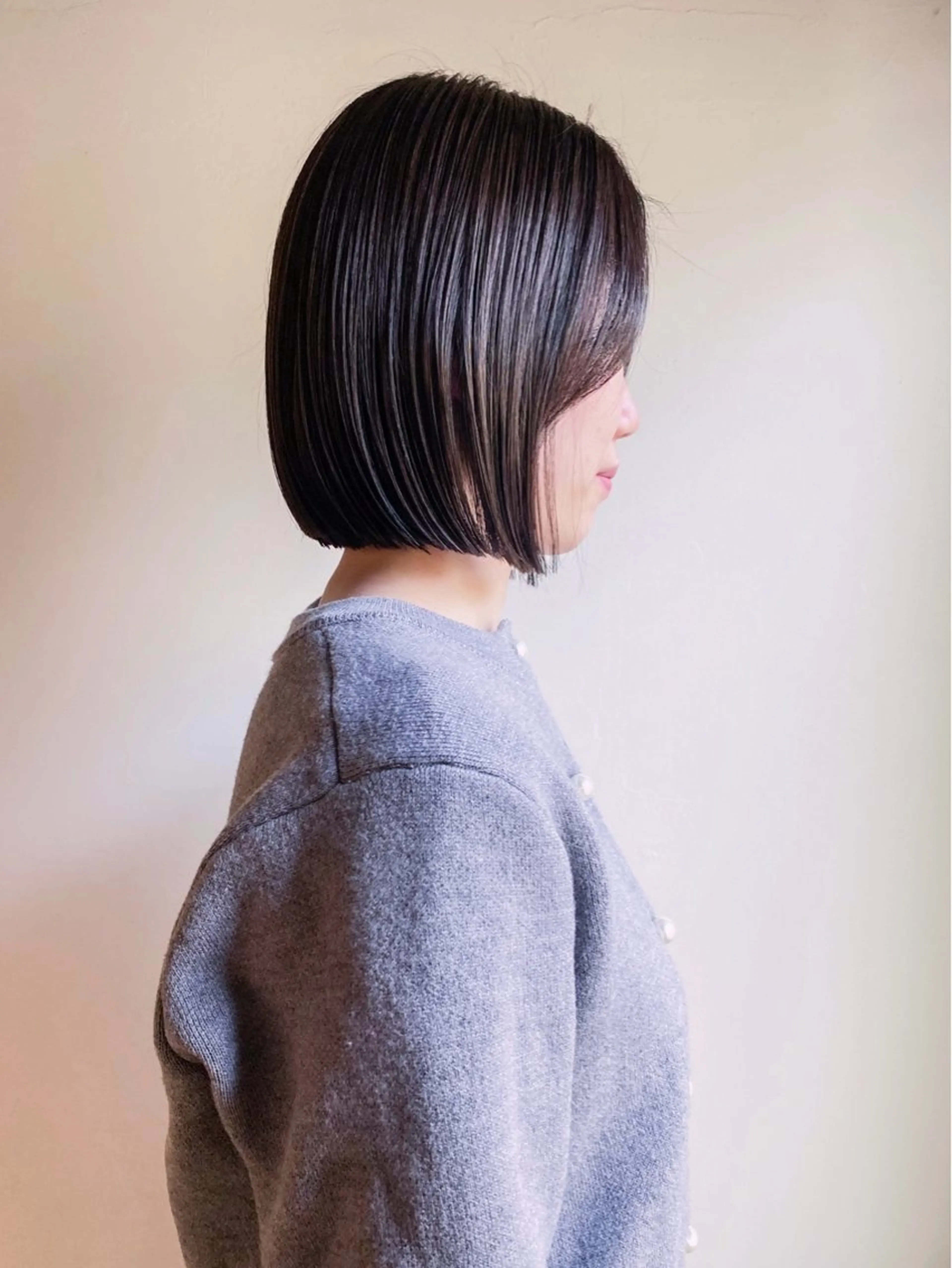 ショート カラー 透明感カラー ボブ 板谷みさき /艶ボブ/藤沢美容室のヘアスタイル