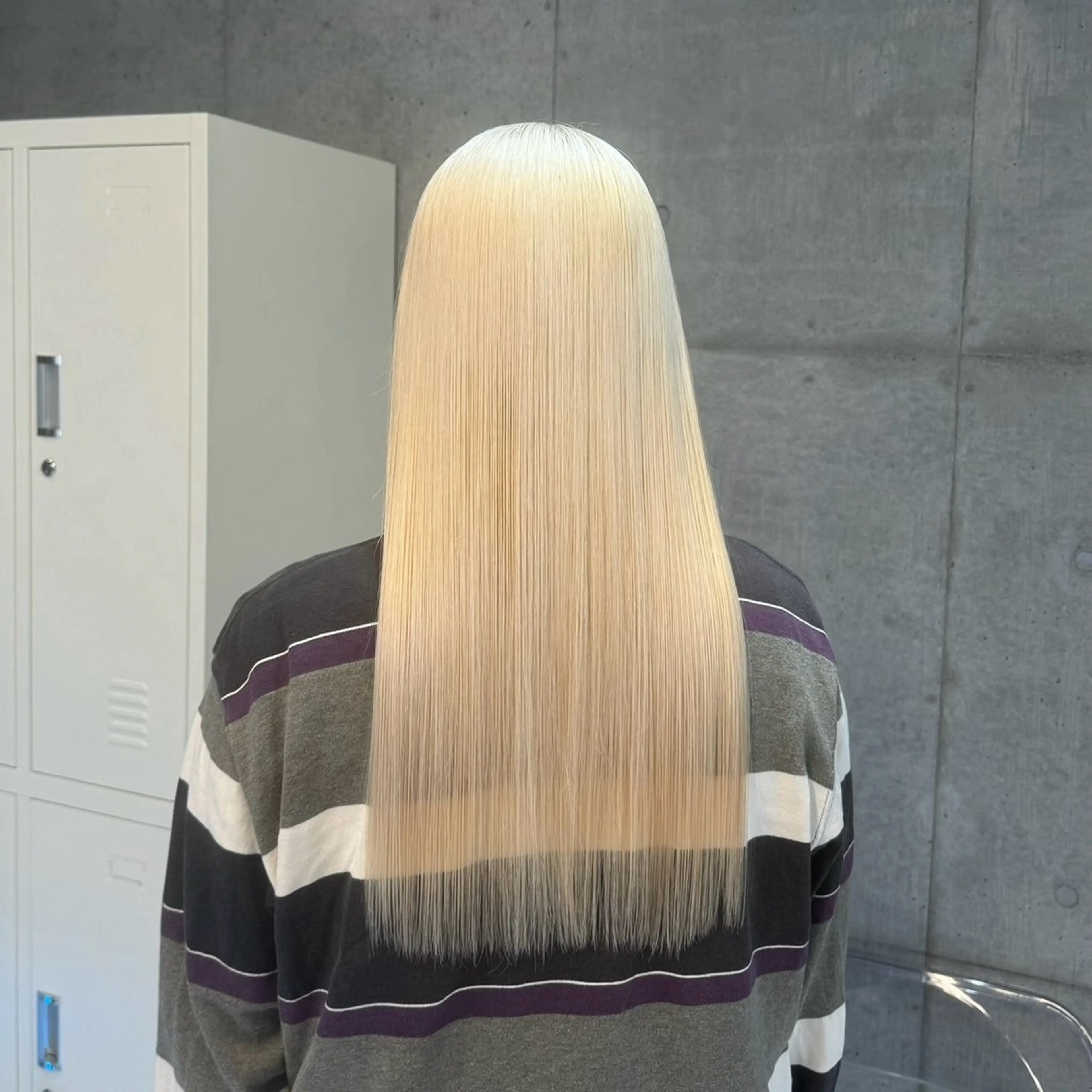 ロング カラー ヘアカラー トリートメント 透明感/ 艶ハイトーン/梨桜のヘアスタイル