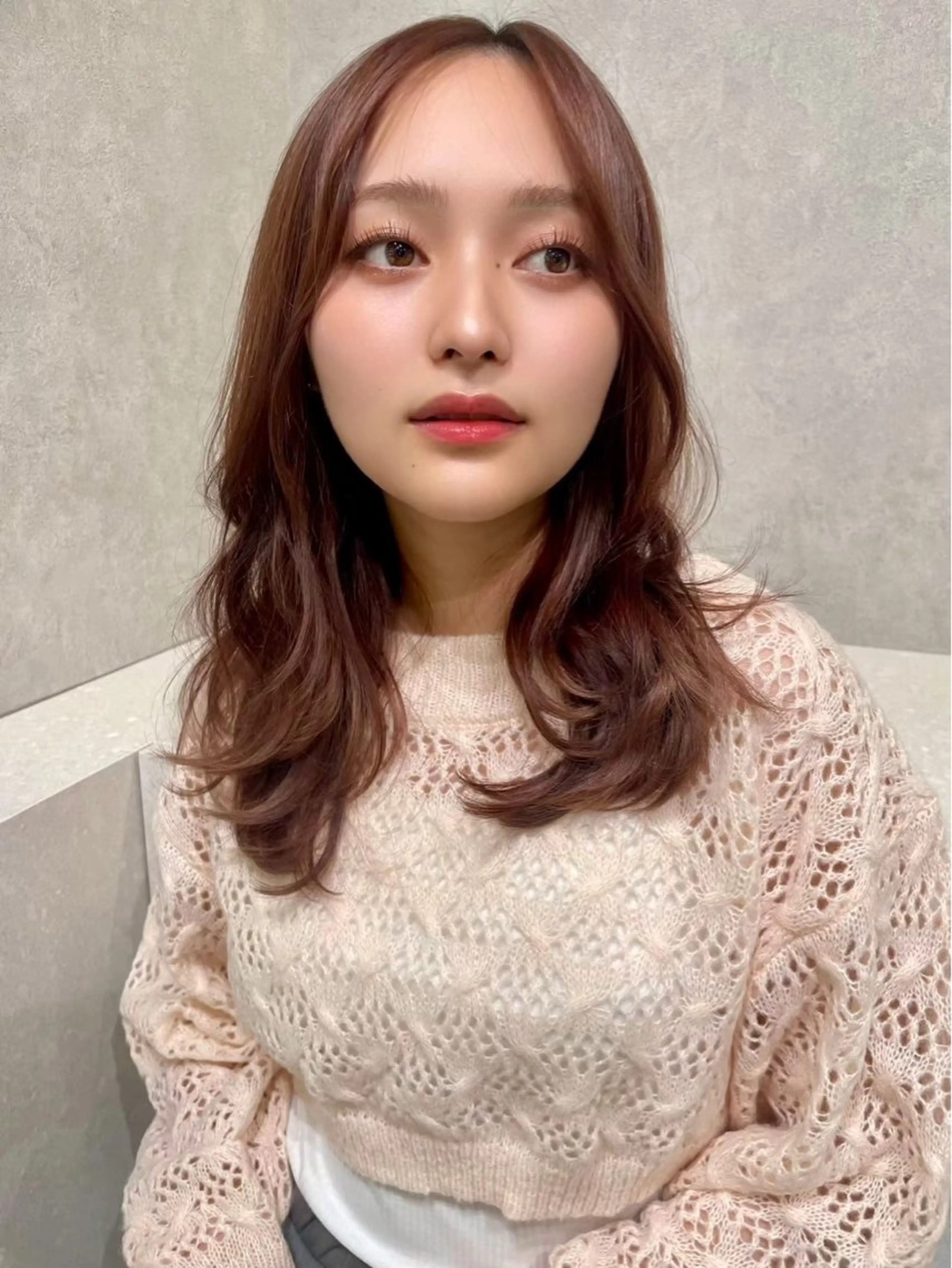 💝人気メニュー💝【ブリーチなしダブルカラー🫧】ブリーチなしで明るく可愛いお色味にします🍒の写真