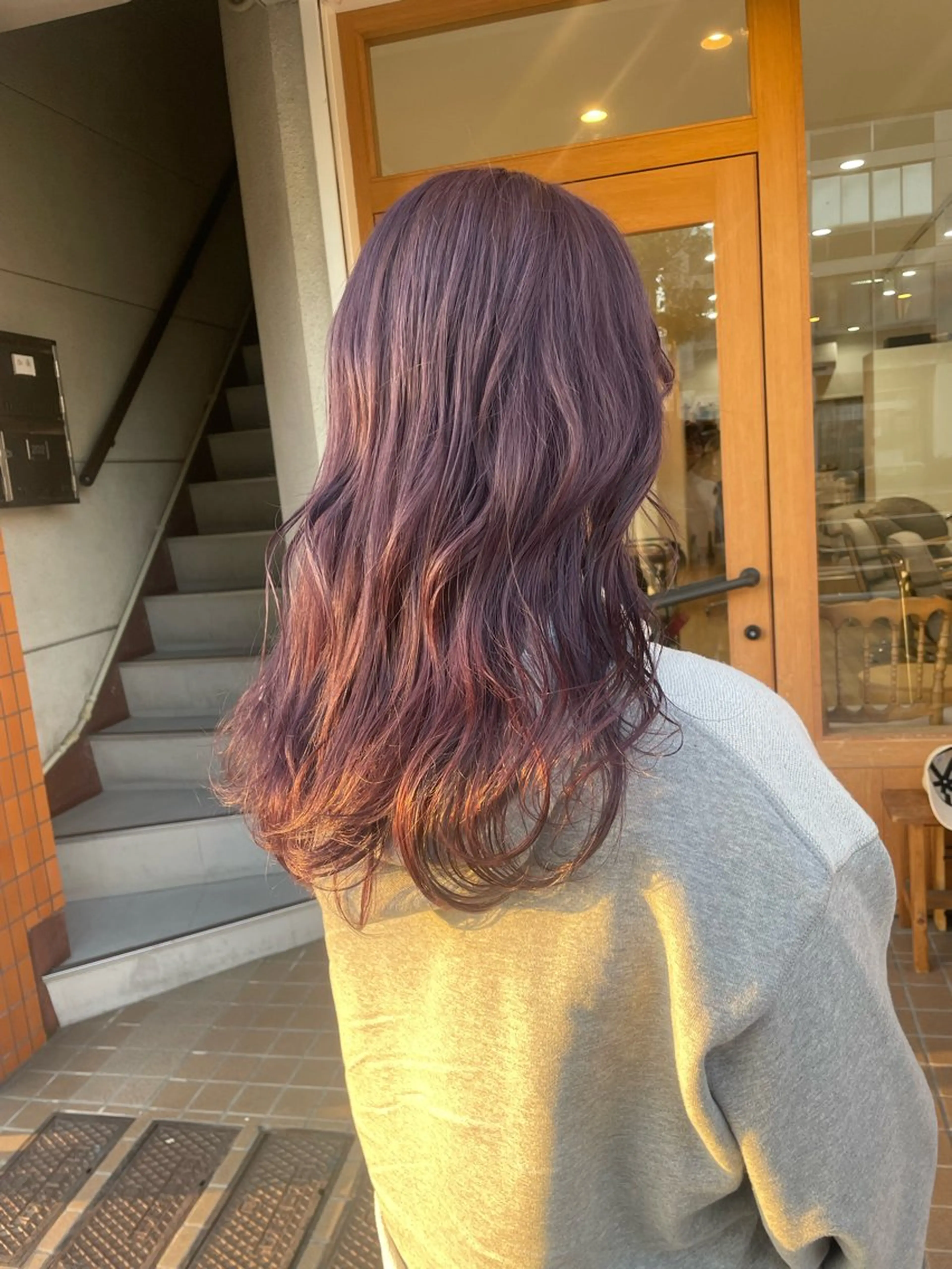 ミディアム カラー ブリーチ ラベンダーカラー Era Hatsuneのヘアスタイル