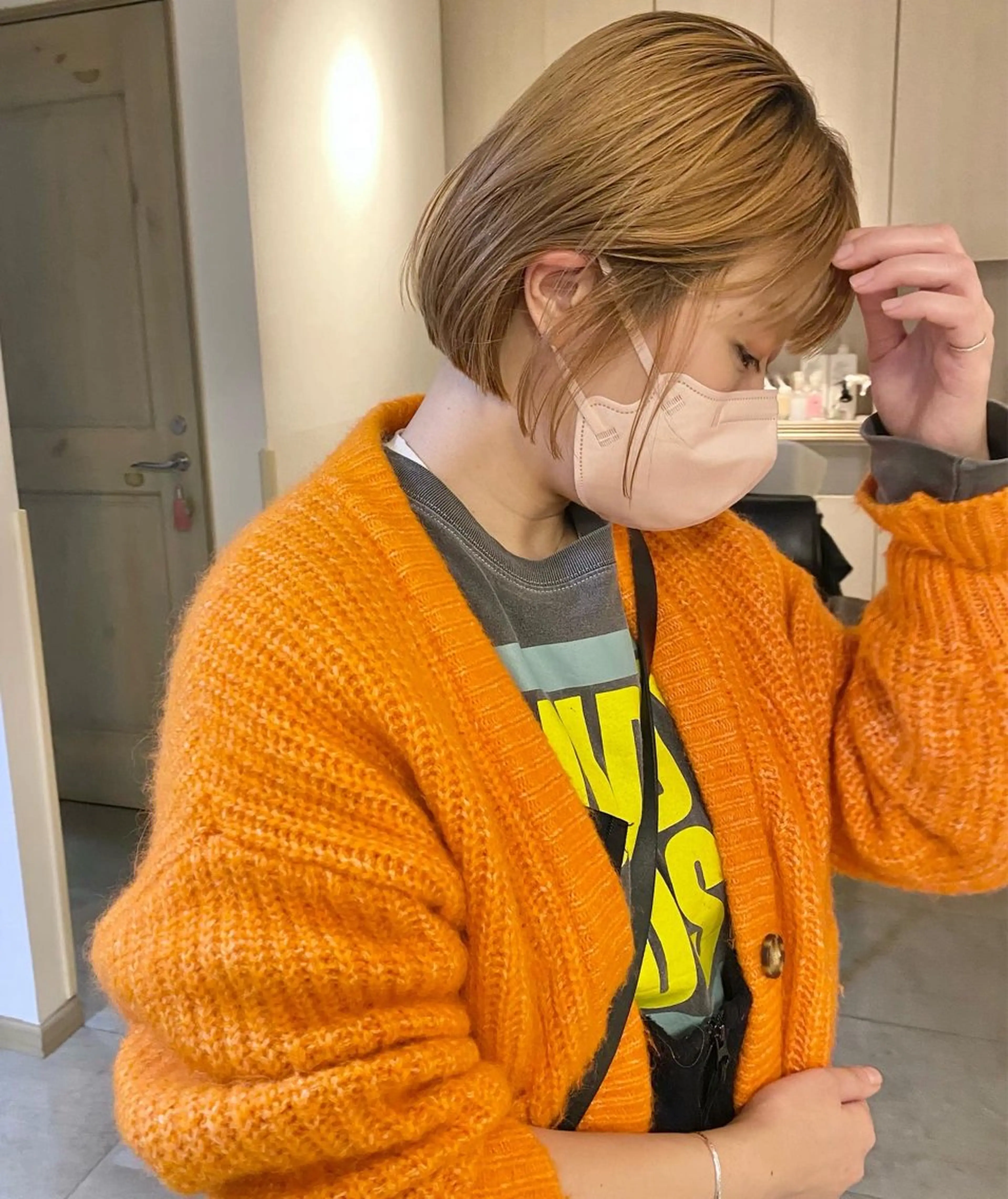 ミディアム カラー ボブ tocolaso 柏所属・レイヤーカット/ 根本瑠実のヘアスタイル