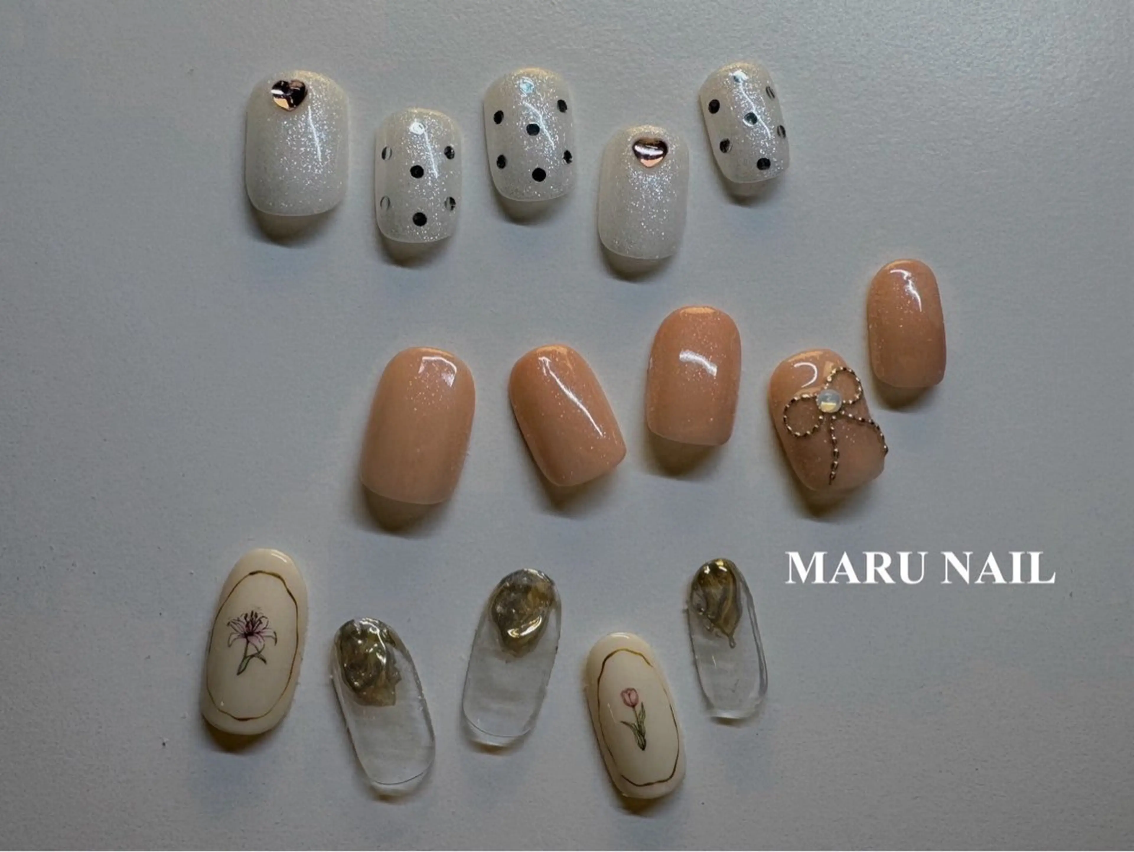 ネイル アートネイル フットネイル ジェルネイル 韓国ネイル マグネットネイル ハンドネイル MARU NAIL manamiのネイルデザイン