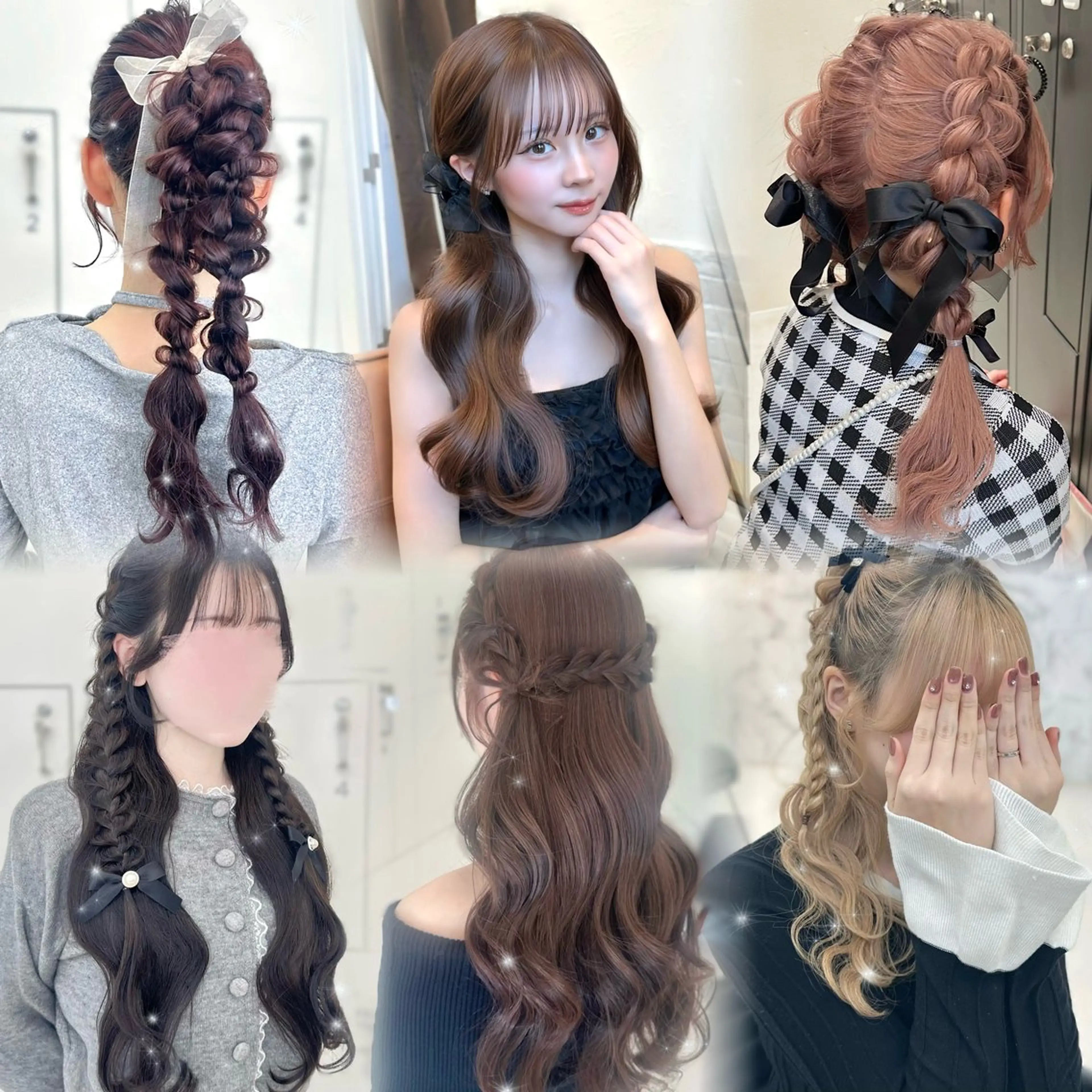 ヘアアレンジ ヘアセット 顔周りcut/ 艶ワンカラー♥ちさきのヘアスタイル