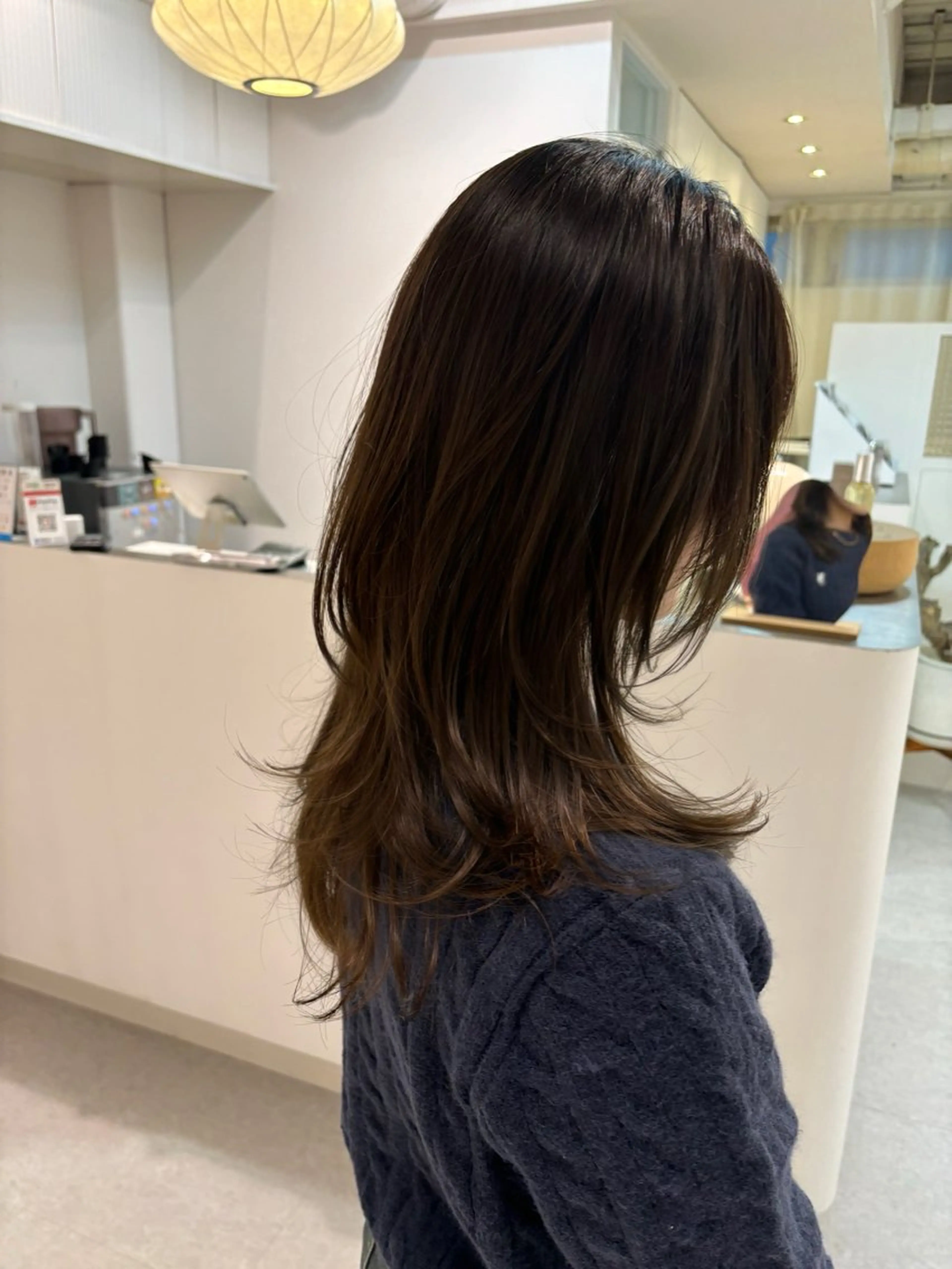 セミロング カラー ブラウンカラー レイヤーカット カット ヘアカラー トリートメント レイヤーカット🎀 kanaのヘアスタイル
