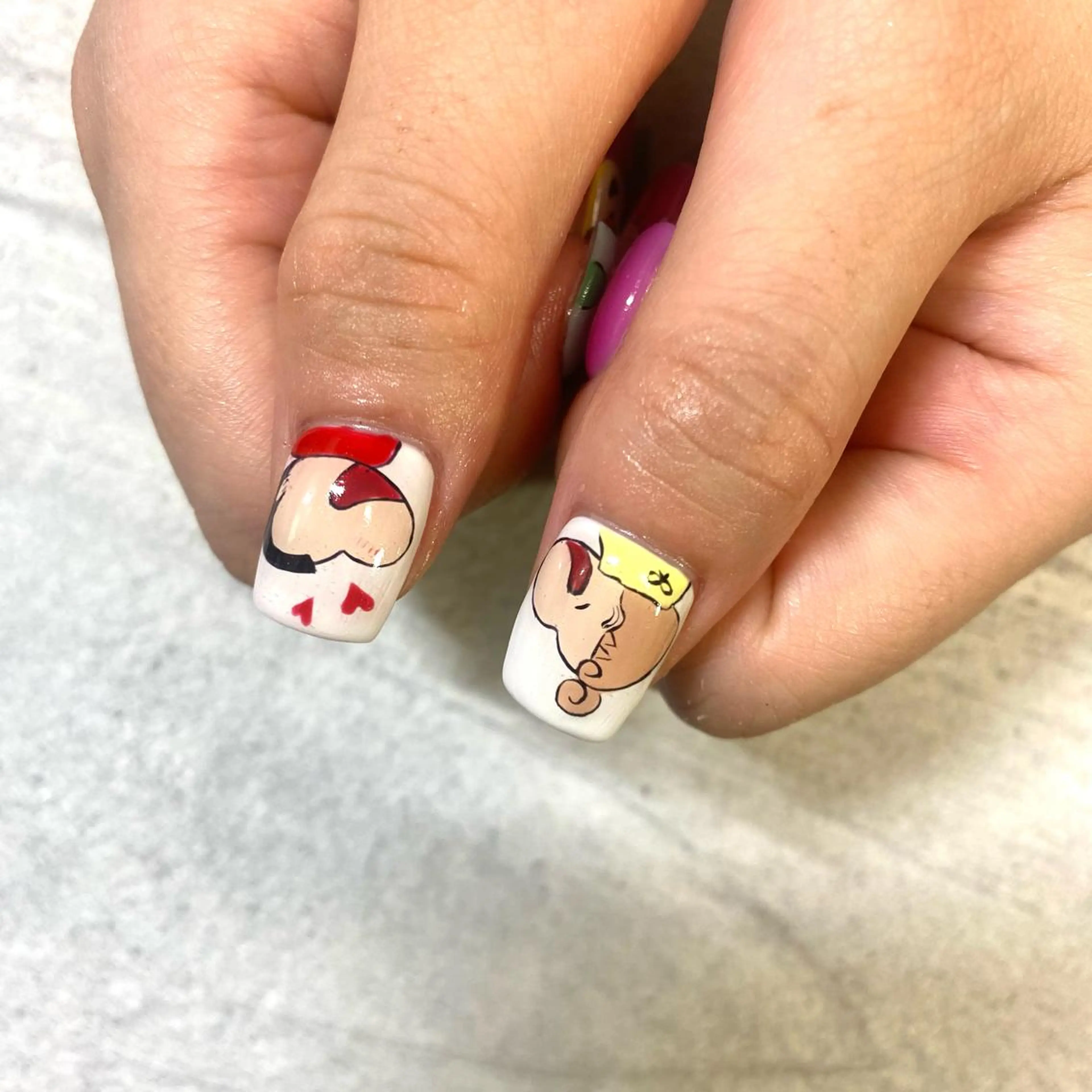 ショート カラー パーマ ヘアアレンジ メンズ キッズ ネイル マツエク・マツパ アイブロウ 今福鶴見ネイル 8(ｴｲﾄ)のネイルデザイン