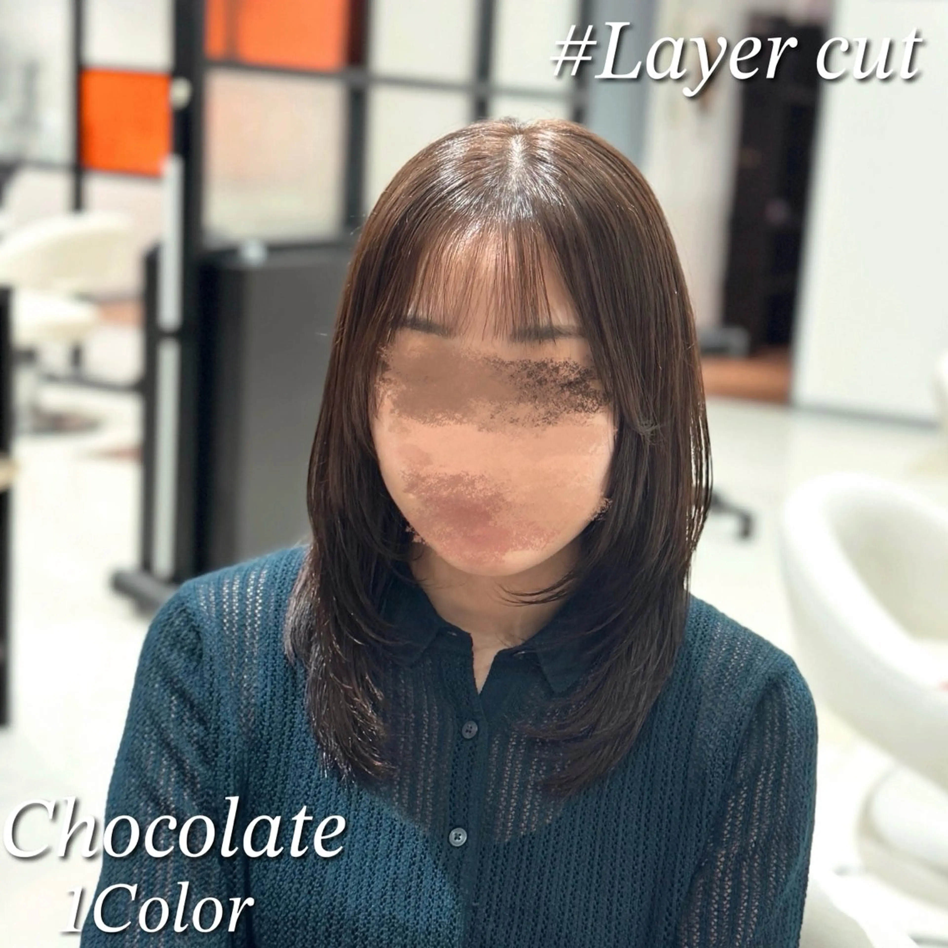 セミロング カラー アッシュ 透明感カラー レイヤーカット 望月 美那のその他イメージ