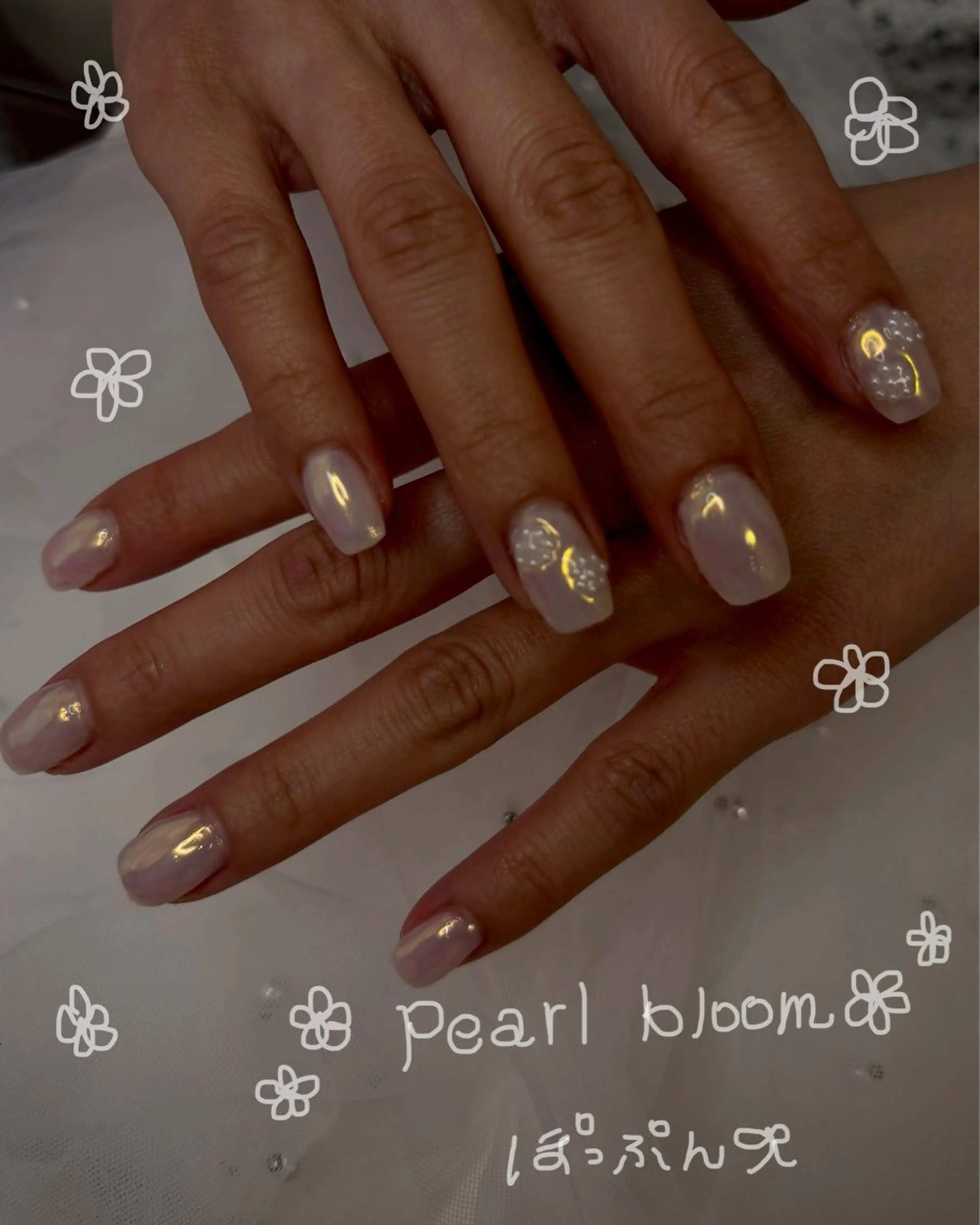 ネイル オーロラネイル ハンドネイル ぽっぷん satomiのネイルデザイン