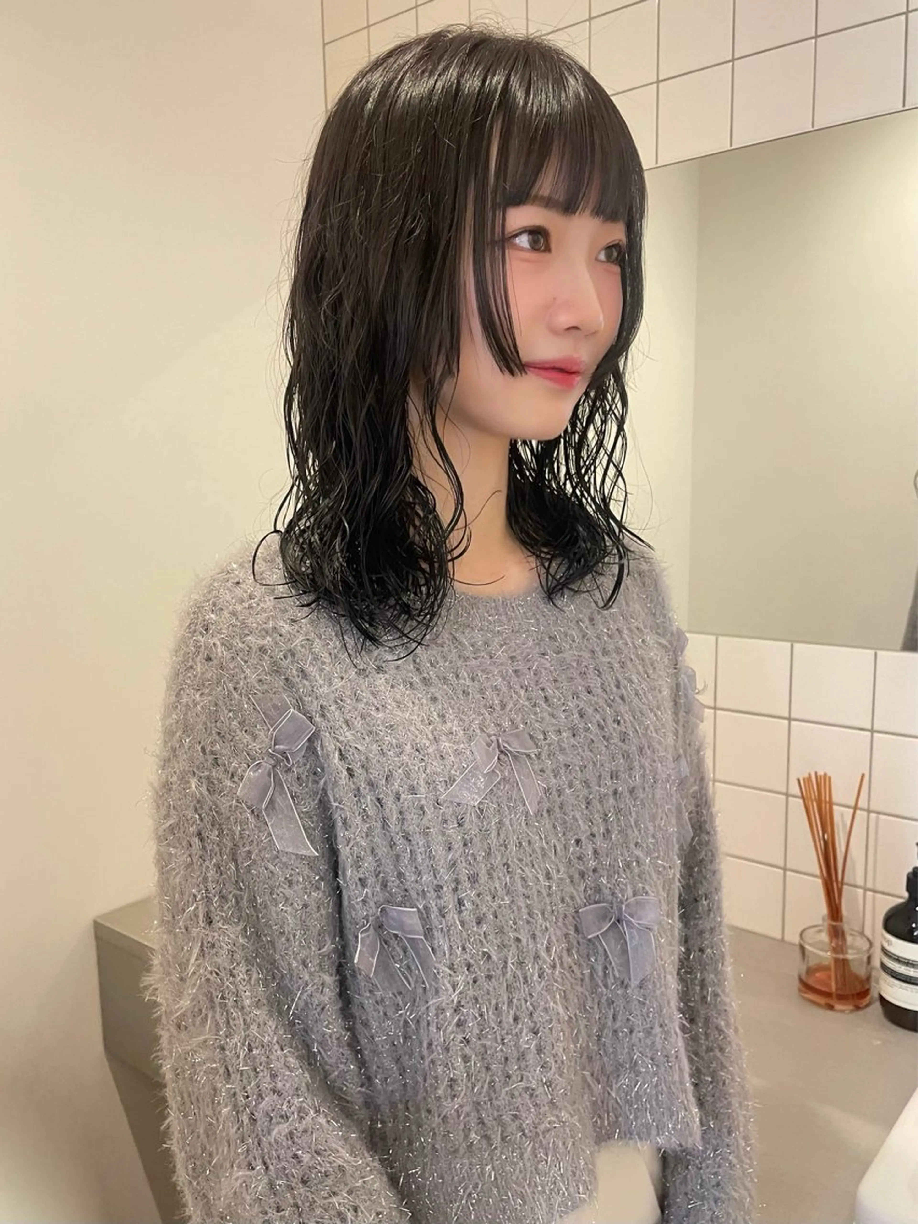 セミロング ボブカットモデル/パ ーマ/harunaのヘアスタイル