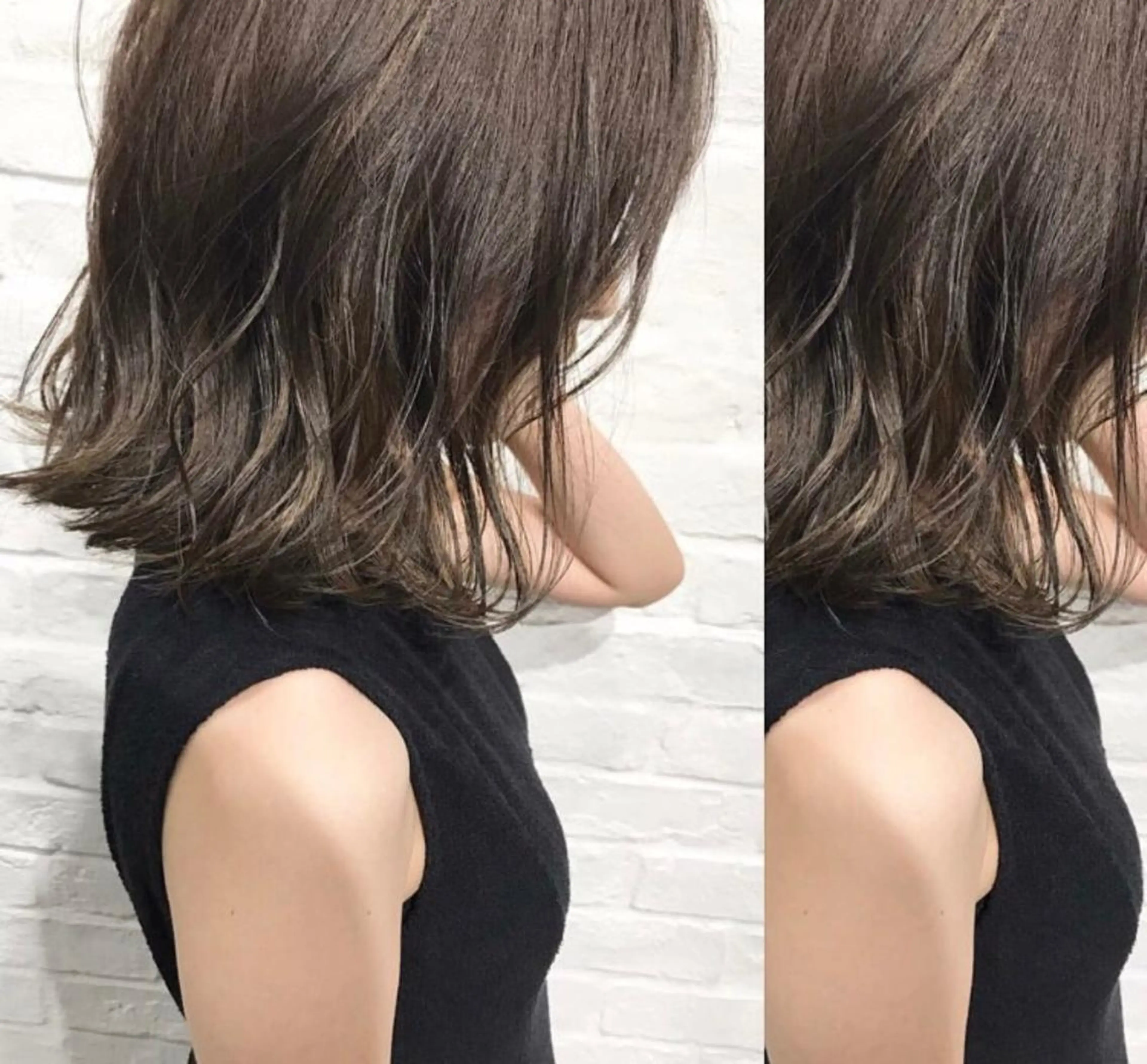 ミディアム ハイライト hairstudio NOAのヘアスタイル