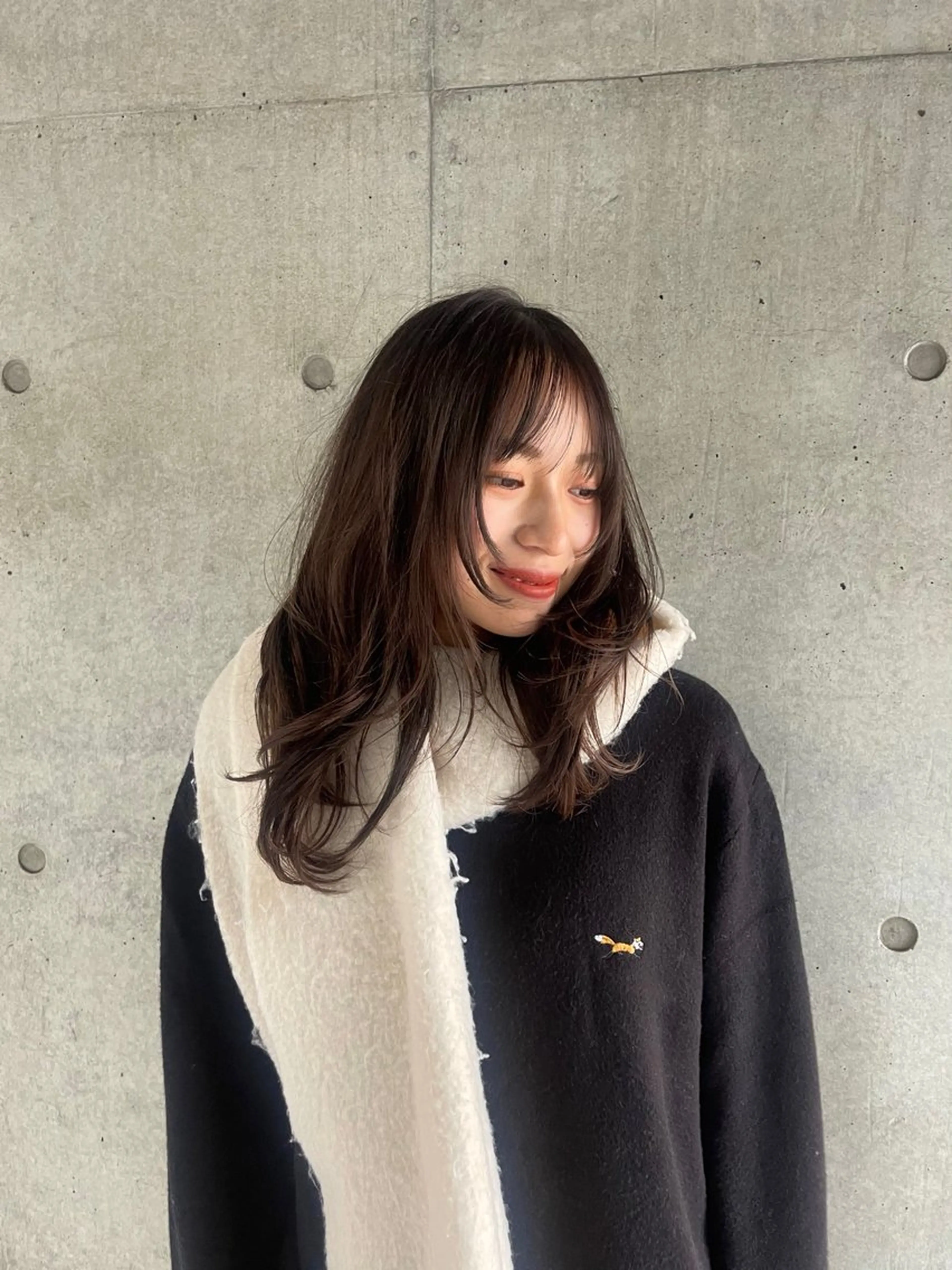 ロング カラー 愛莉/ラベンダー/ ベージュ/ブラウンのヘアスタイル