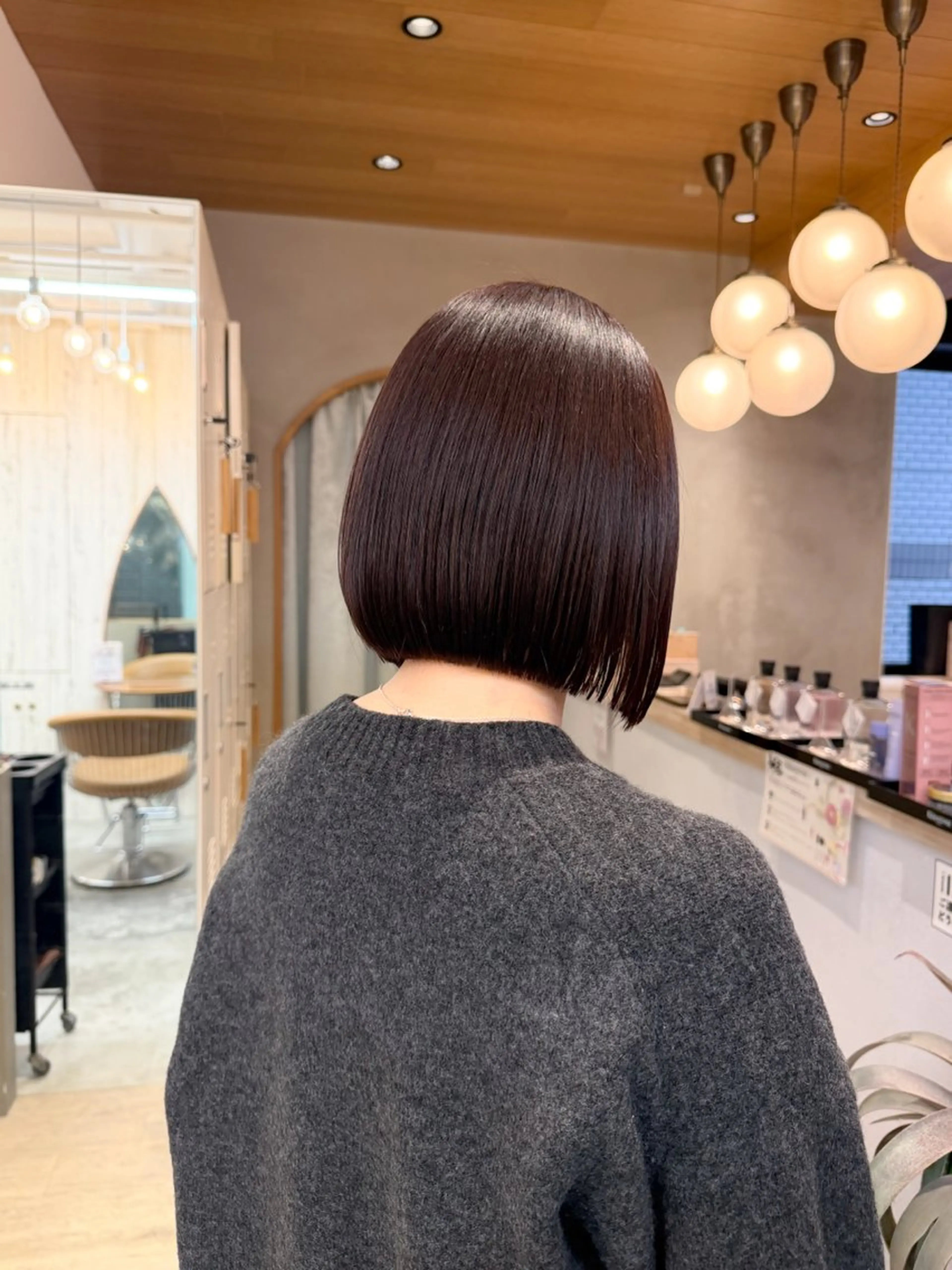 ショート カラー ボブ 髪質改善 縮毛矯正 カット 縮毛矯正 トリートメント 髪質改善✨縮毛矯正 ショートボブ/ともきのヘアスタイル