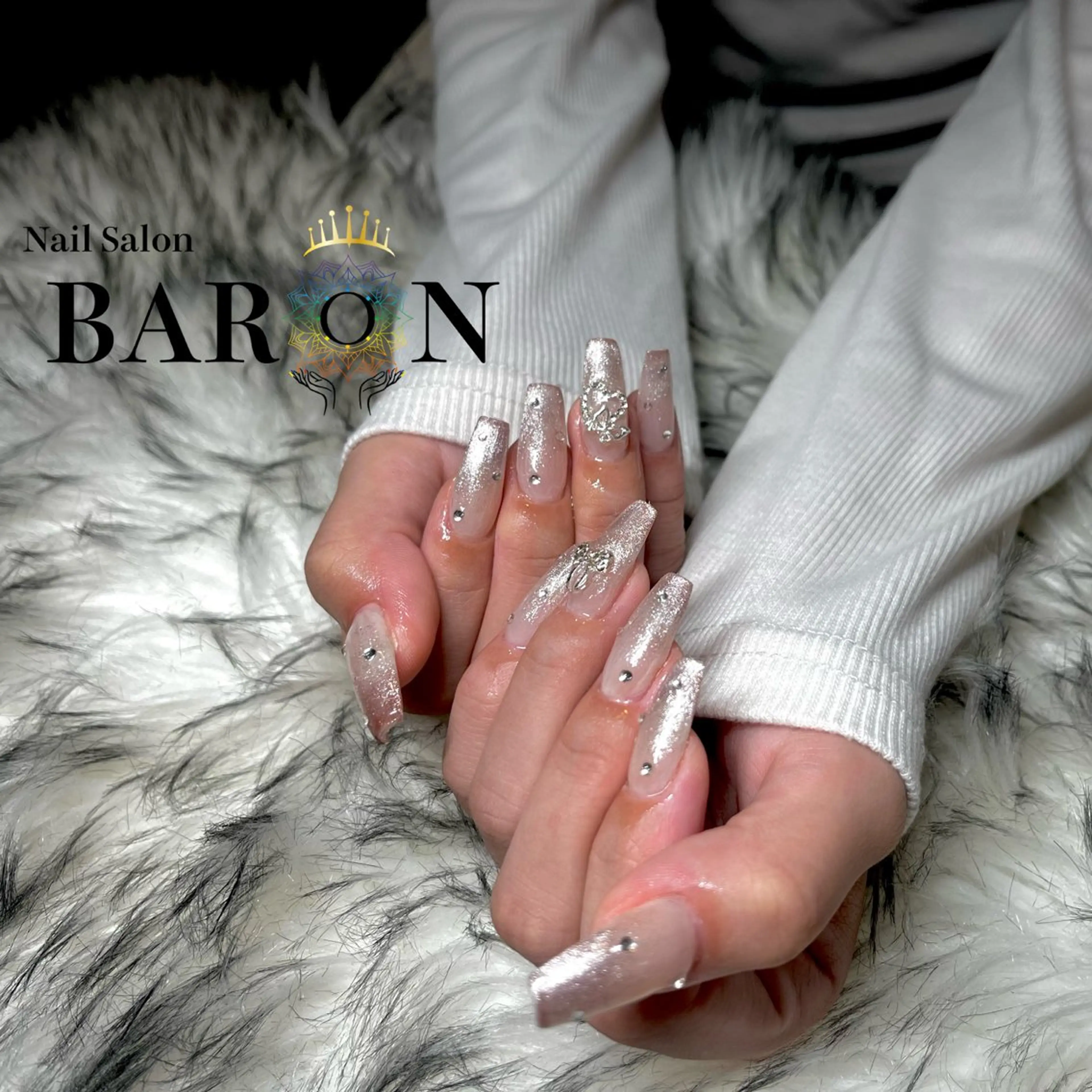 ネイル マグネットネイル ハンドネイル ☆SAKI☆ BARON 店長のネイルデザイン
