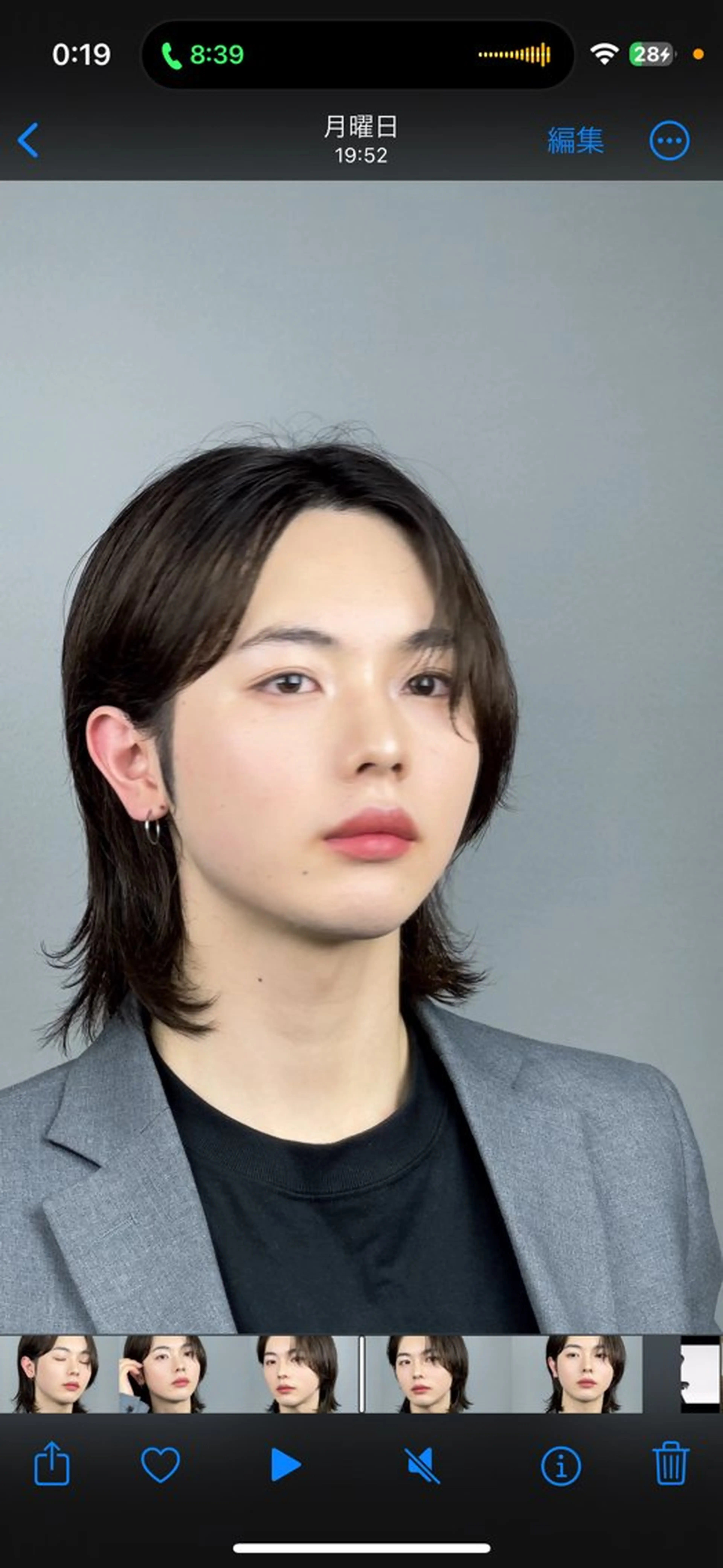 ミディアム ヘアアレンジ メンズ ヘアセット ADOR所属・韓国ヘアADOR HARUKIのヘアスタイル