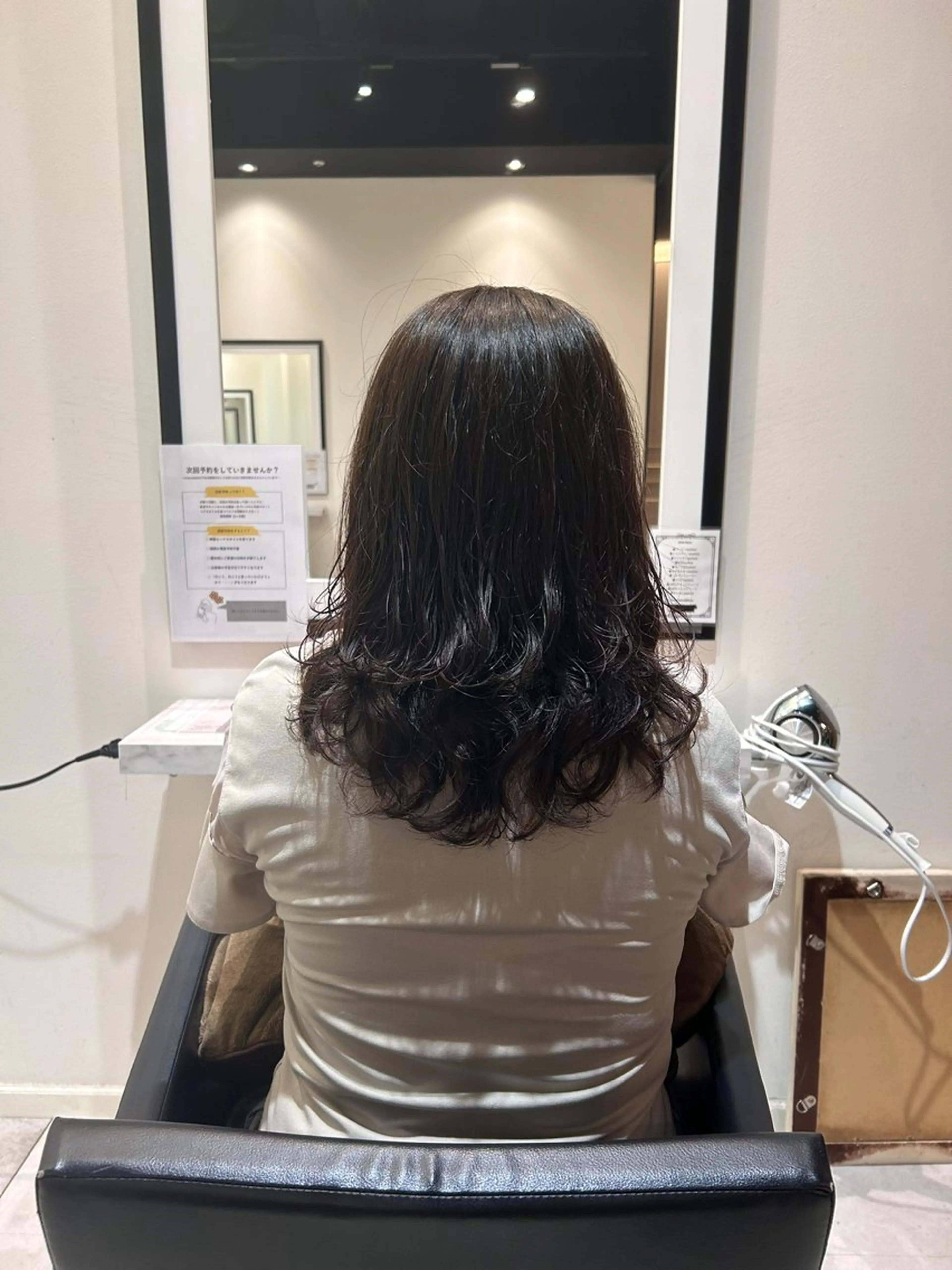 セミロング パーマ 中原 優美のヘアスタイル