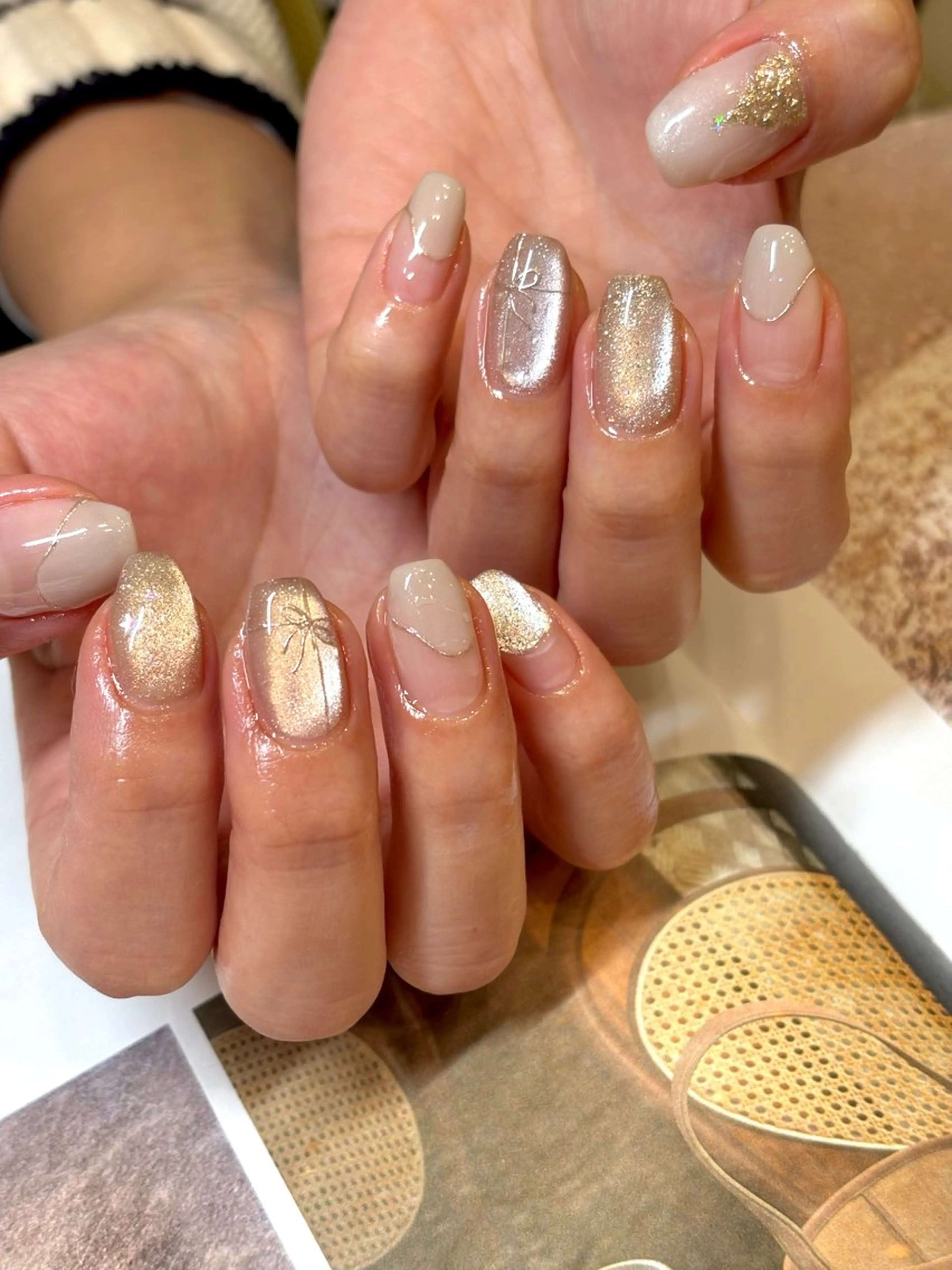 キッズ ネイル フットネイル ジェルネイル マグネットネイル ニュアンスネイル ワンカラーネイル ハンドネイル illum hicariのネイルデザイン