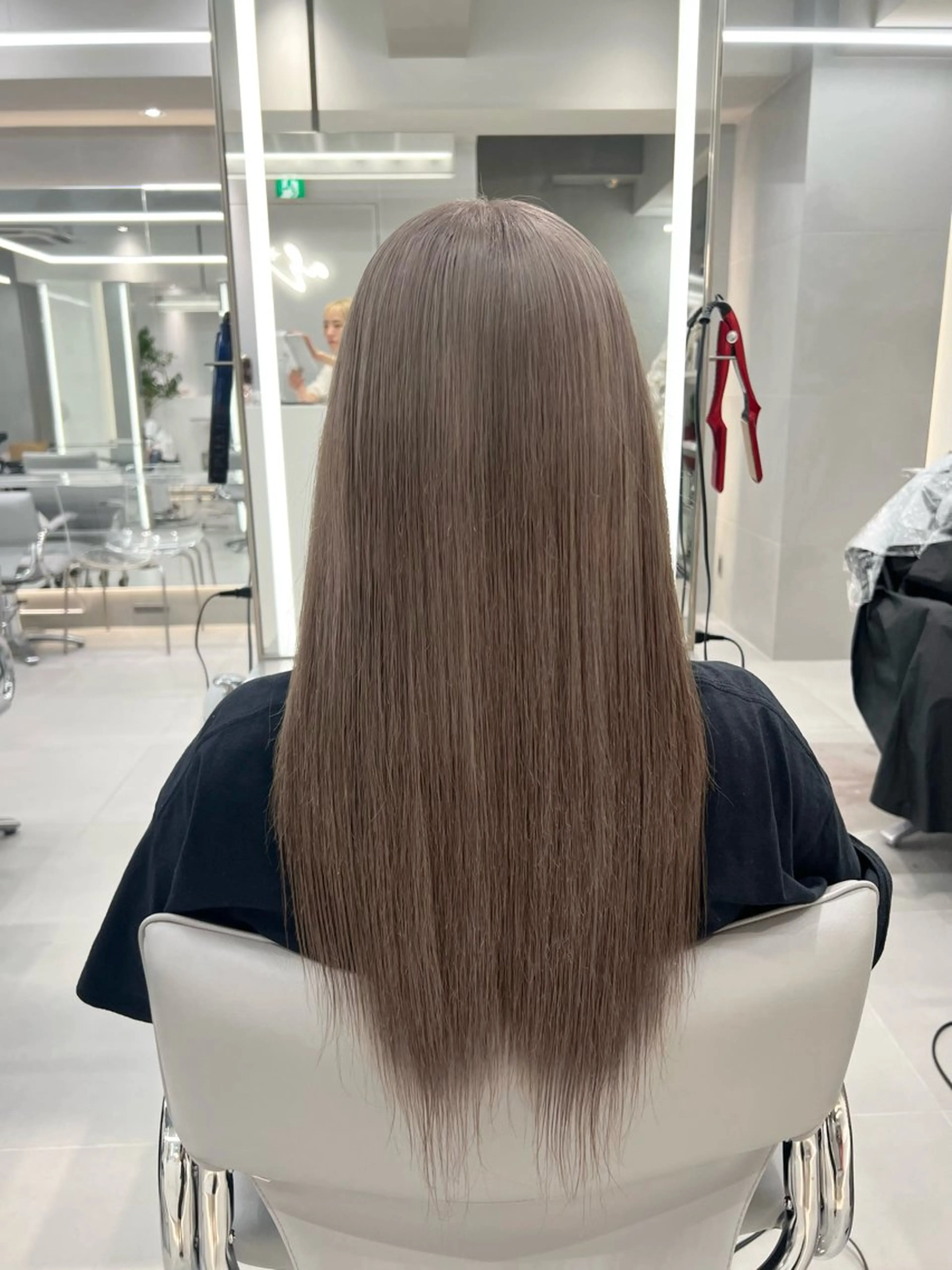 ロング カラー ヘアアレンジ シールエクステ アッシュ バレイヤージュ ベージュカラー 黒髪 ヘアカラー トリートメント ar+ ❤︎ maiのヘアスタイル