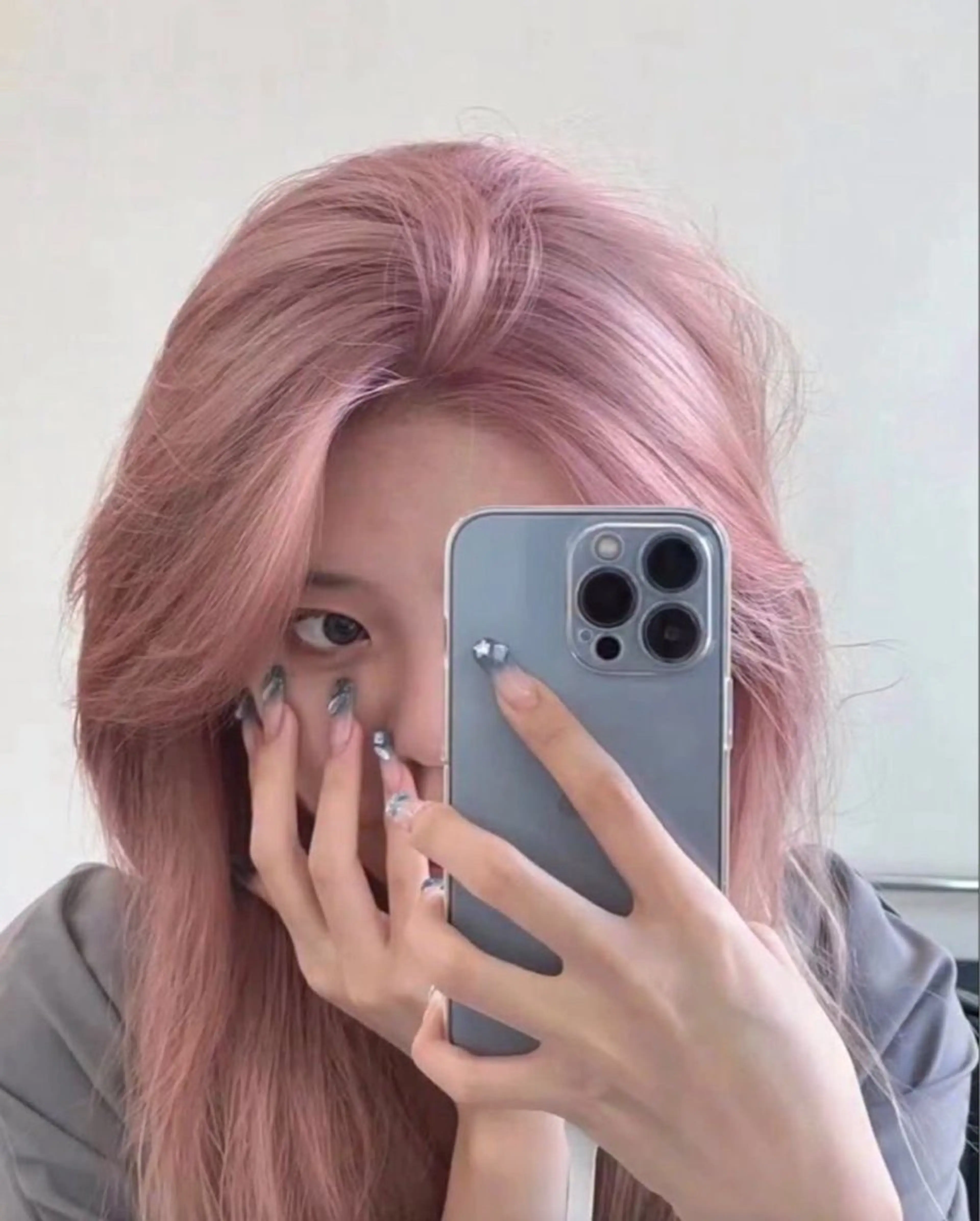 セミロング カラー ピンクカラー カット ヘアカラー トリートメント ヘアセット 💎韓国/ レイヤー カット/ 暖色🫧のヘアスタイル