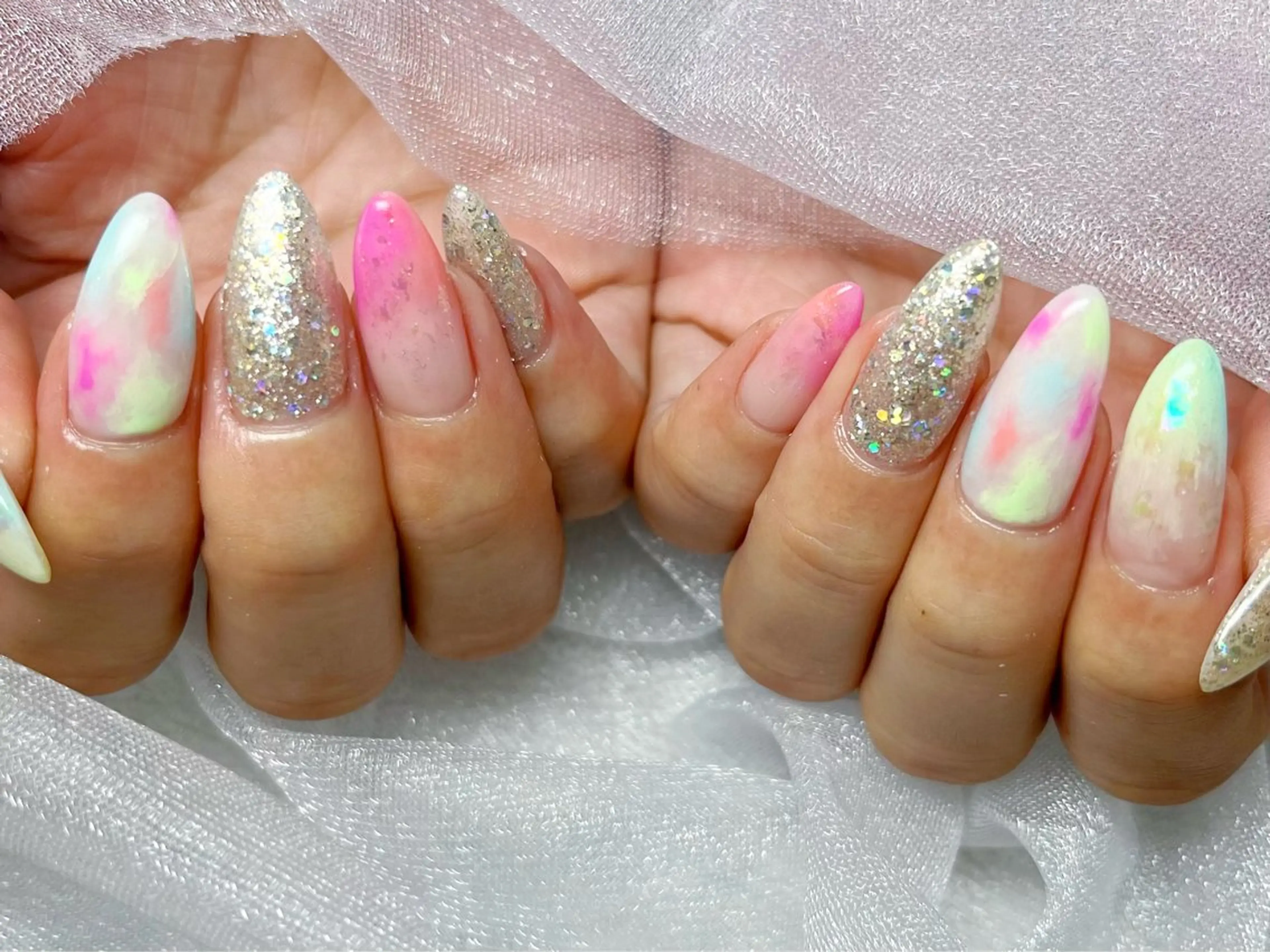 ネイル Queennail 北堀江Yumiのネイルデザイン