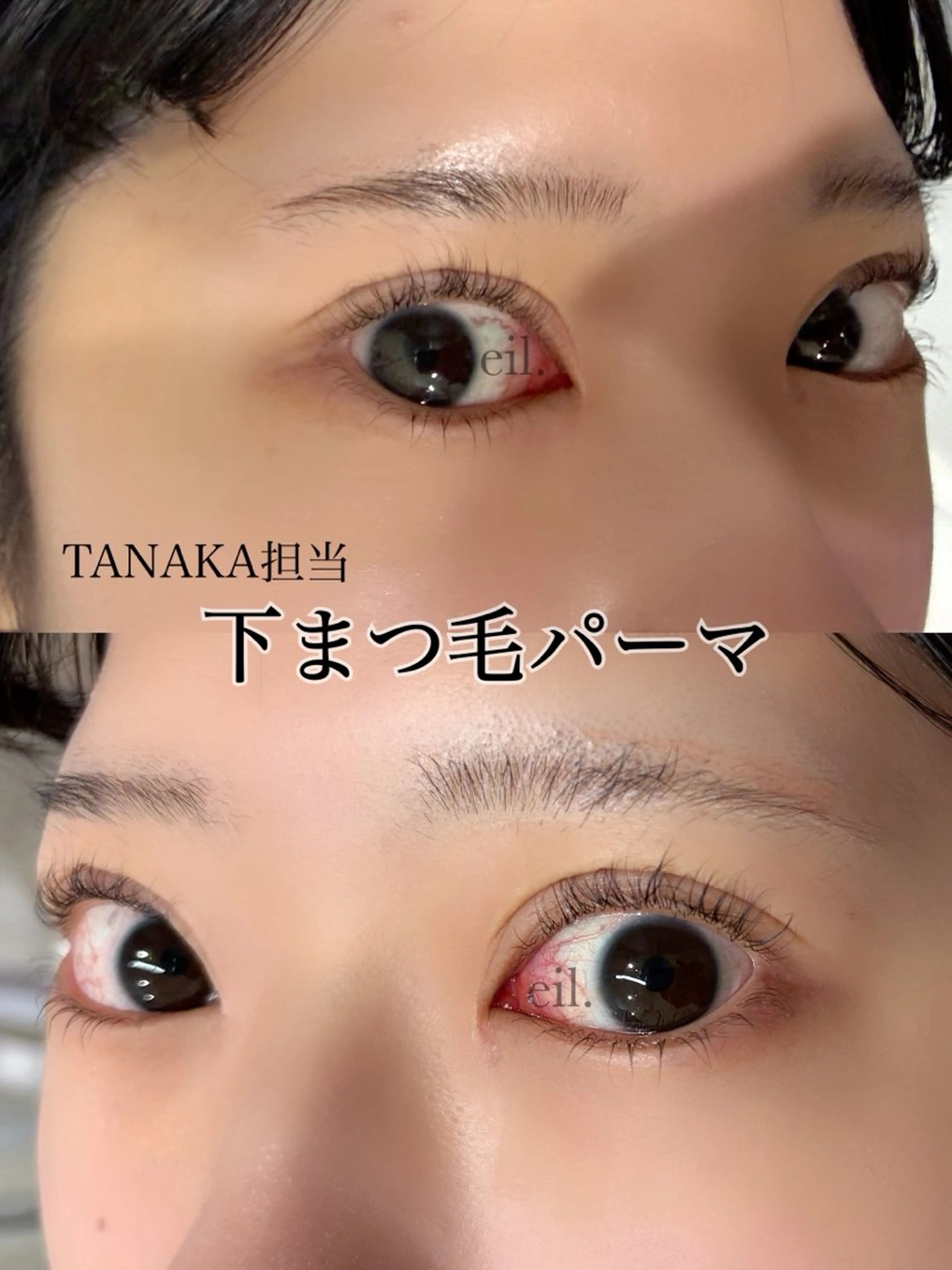 上下まつ毛パーマの写真