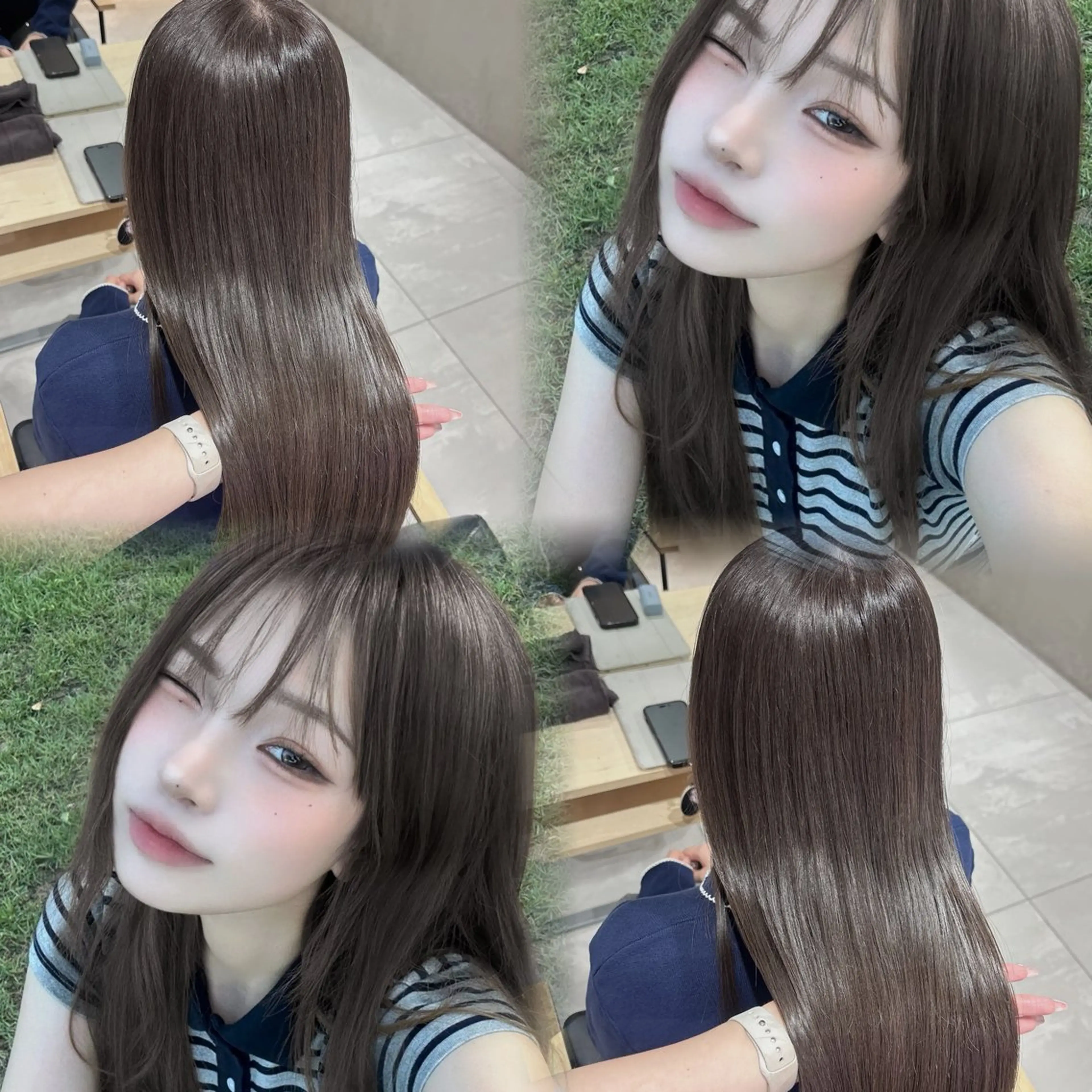 カラー ヘアカラー トリートメント ヘッドスパ ヘアセット 透明感/グレージュ/ ベージュ/るな🪽のヘアスタイル